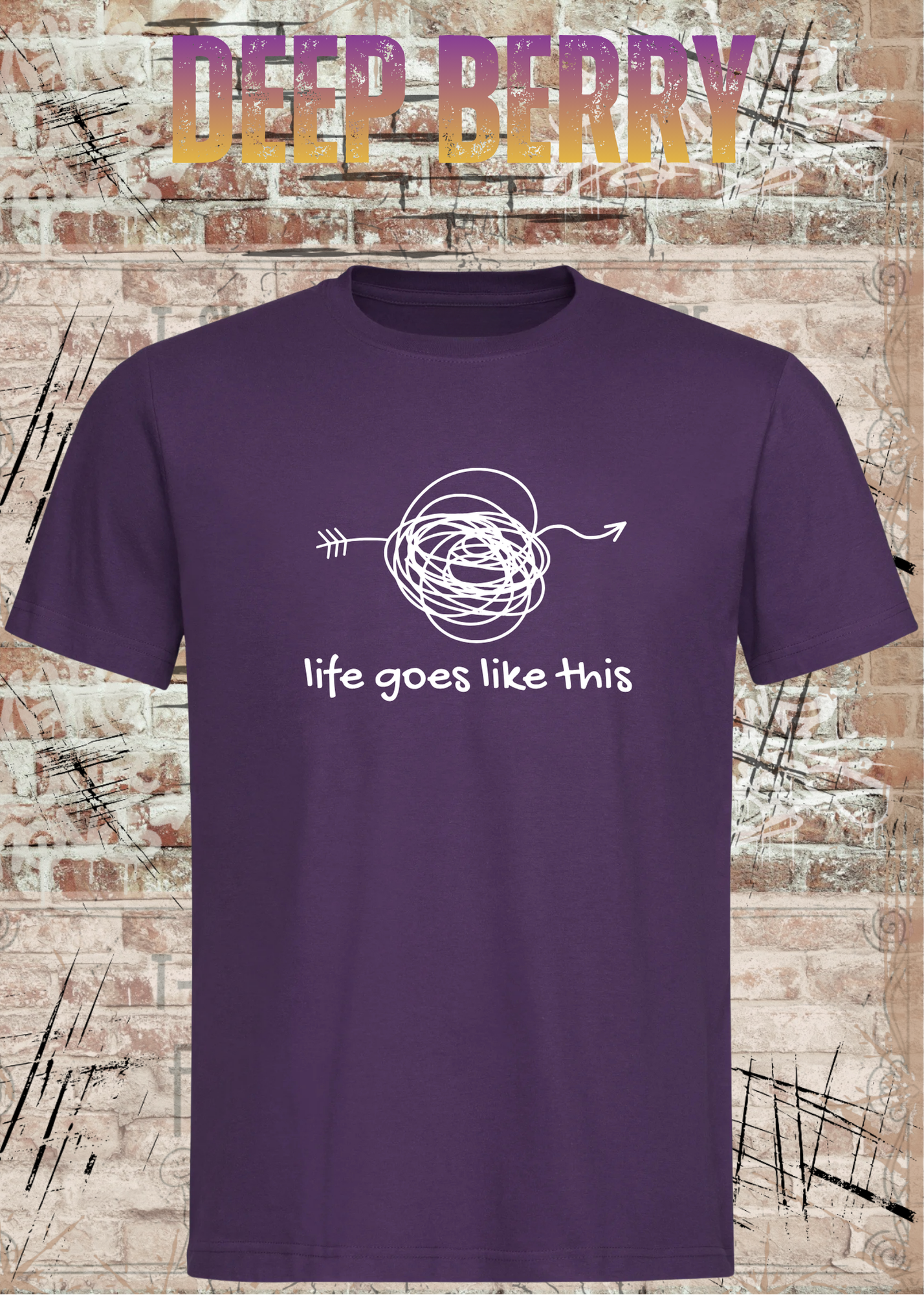 Life goes like this – Philosophisches Unisex T-Shirt | Minimalistisches Statement Shirt