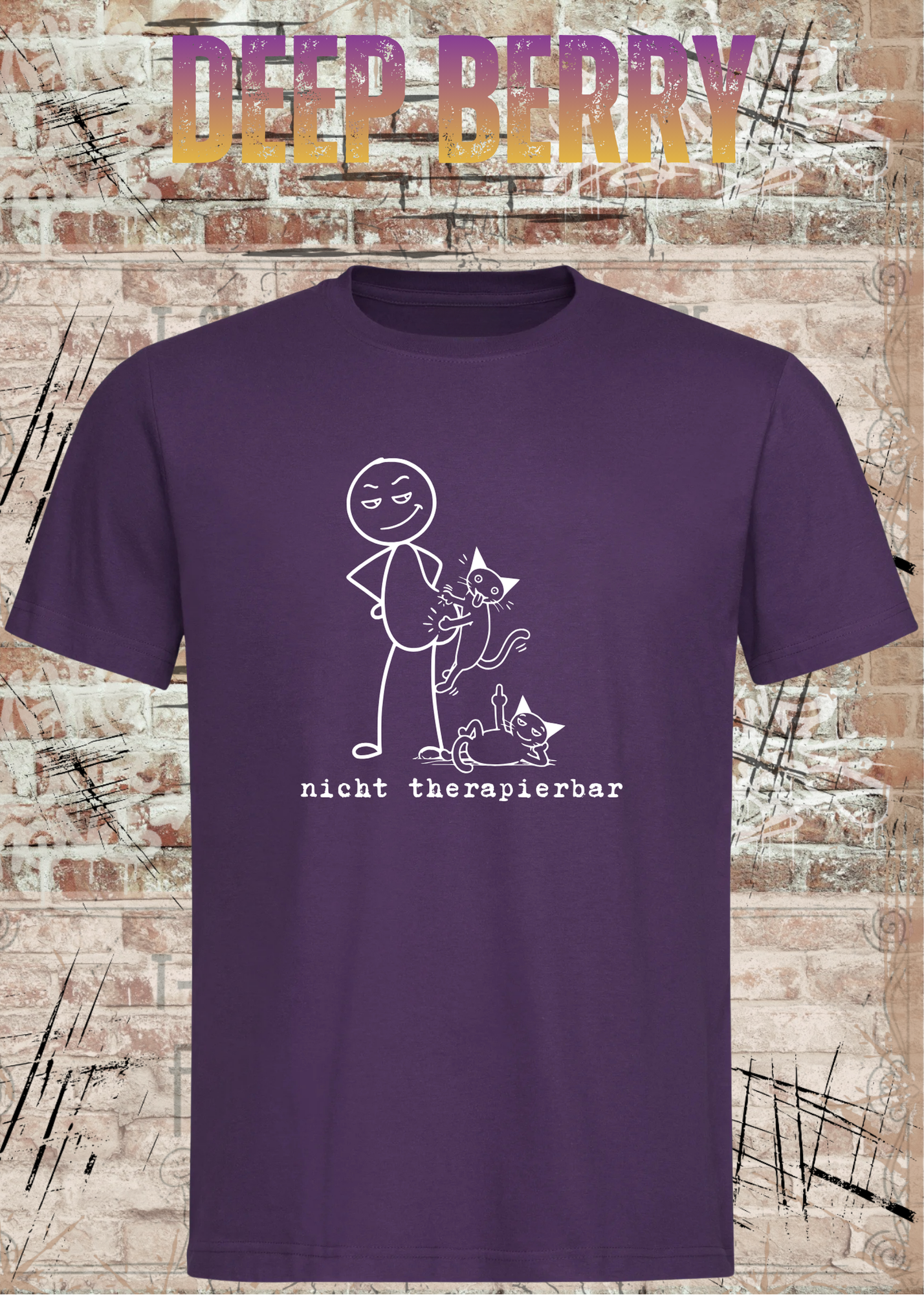 Nicht Therapierbar Katzen Shirt – Lustiges Unisex Humor T-Shirt