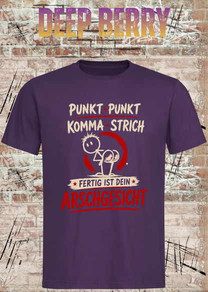 Punkt Punkt Komma Strich T-Shirt – Arschgesicht