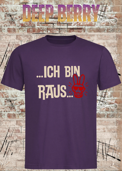 Ich bin raus – Lustiges Unisex T-Shirt mit frechem Hasen