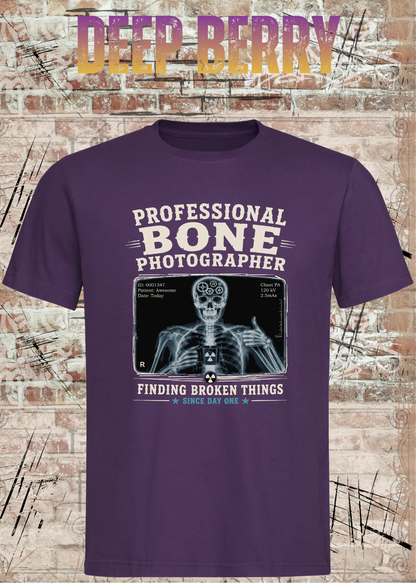 Professional Bone Photographer T-Shirt – Lustiges Radiologie Shirt für Röntgen & Krankenhaus