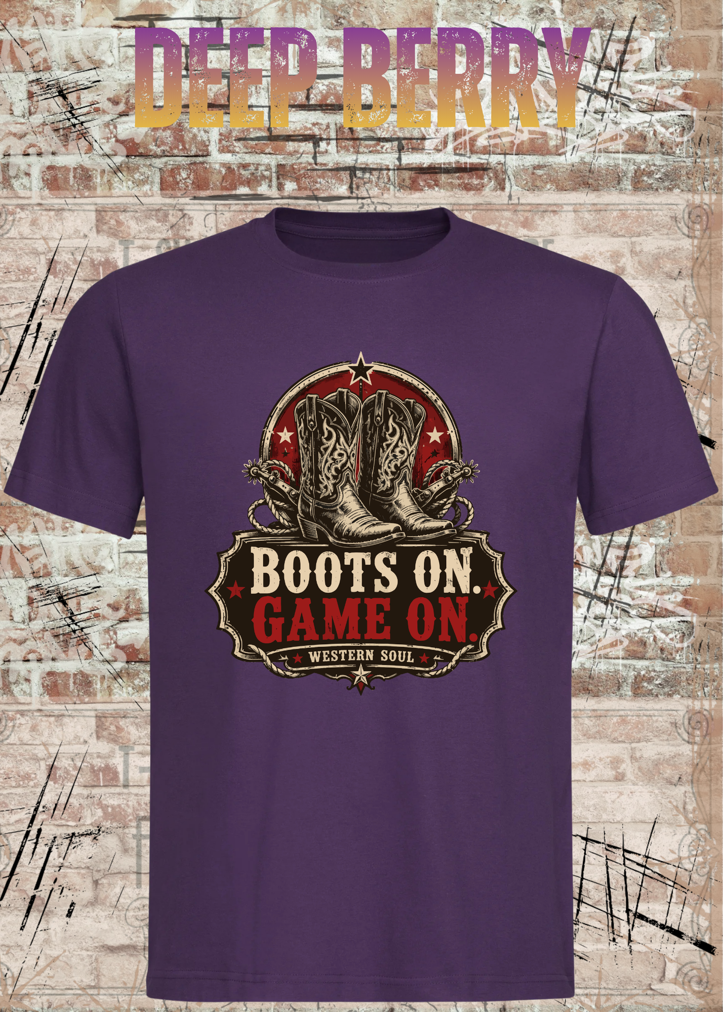 Boots On – Game On | Western Soul Unisex T-Shirt
