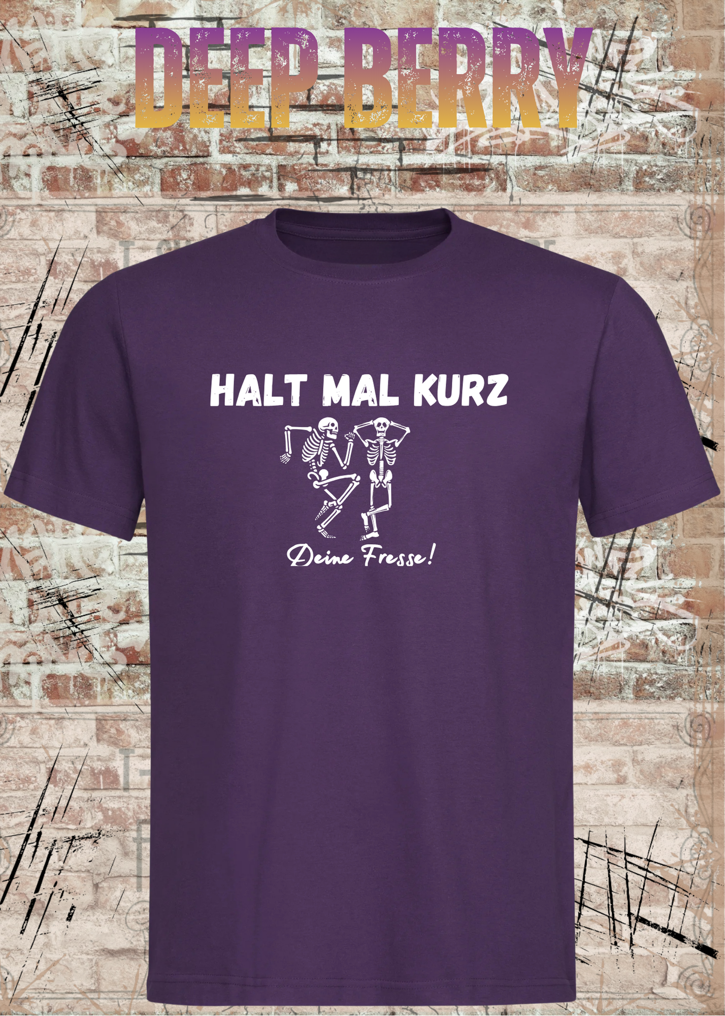 Halt mal kurz deine Fresse! Lustiges Skelett T-Shirt mit Spruch Unisex