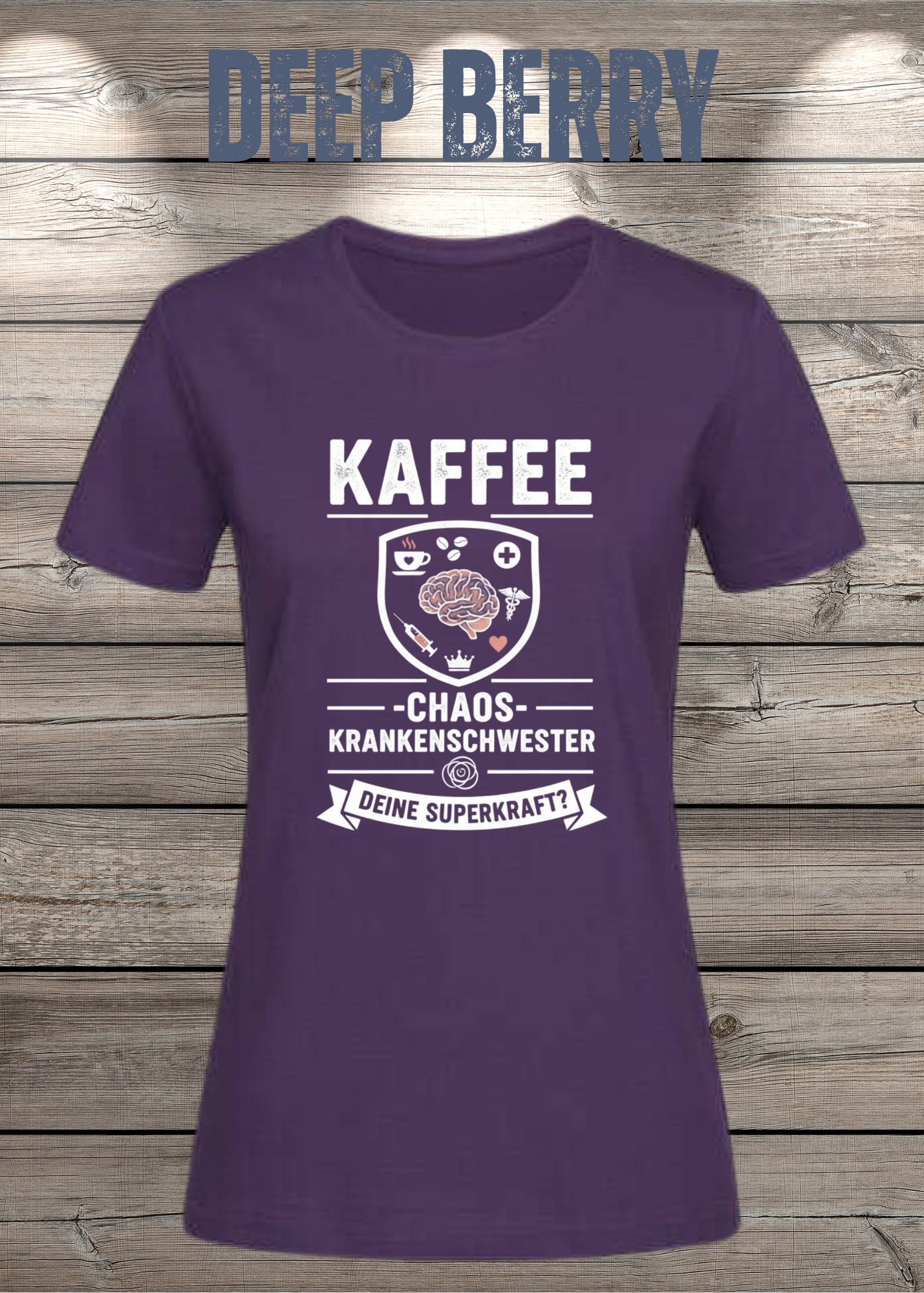 Krankenschwester T-Shirt - Kaffee Chaos Superkraft - Lustiges Geschenk