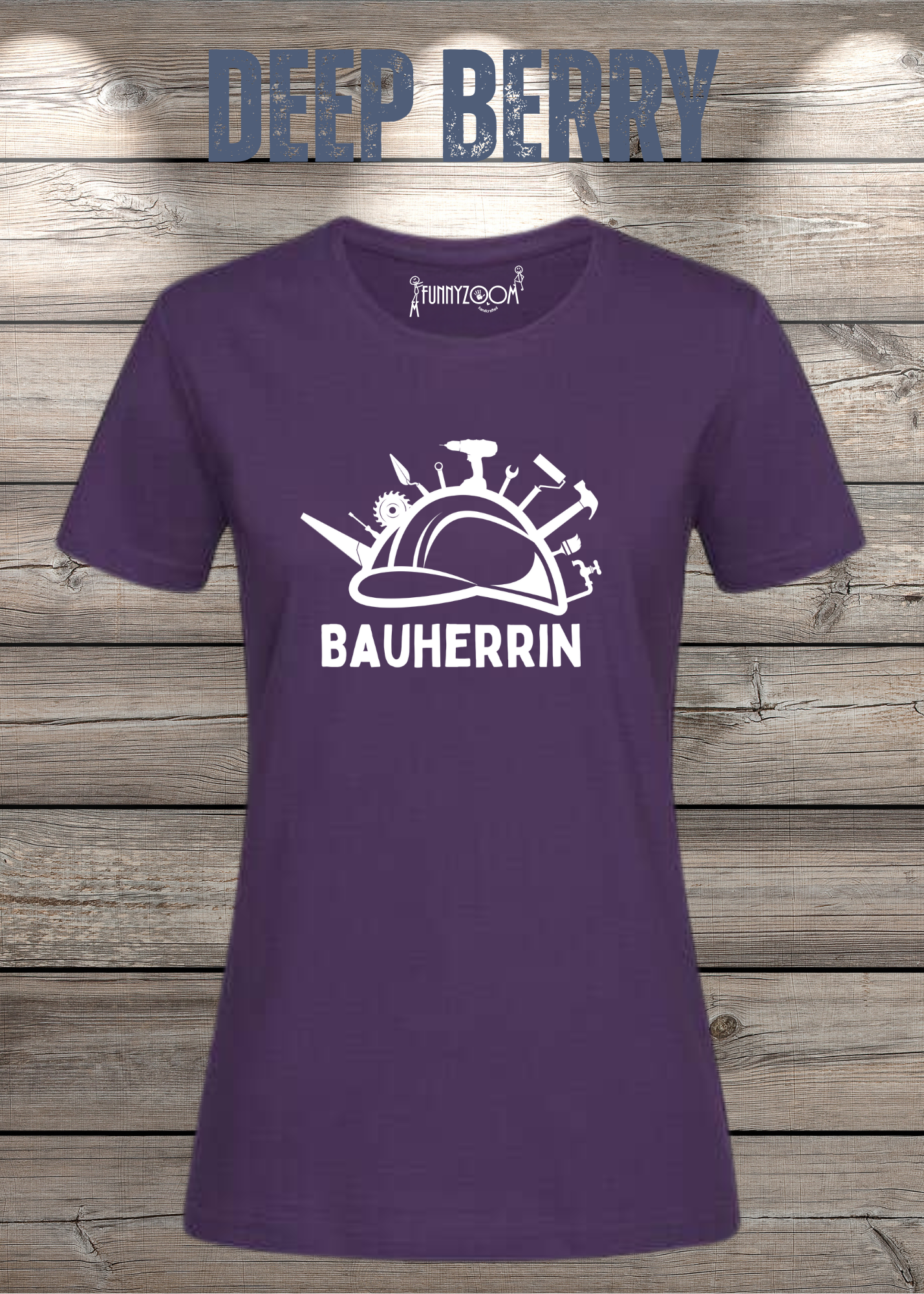 Damen T-Shirt Bauherrin Geschenkidee für Hausbesitzerin Witziges T-Shirt mit Spruch Lustiges Freizeit T-Shirt Haus bauen