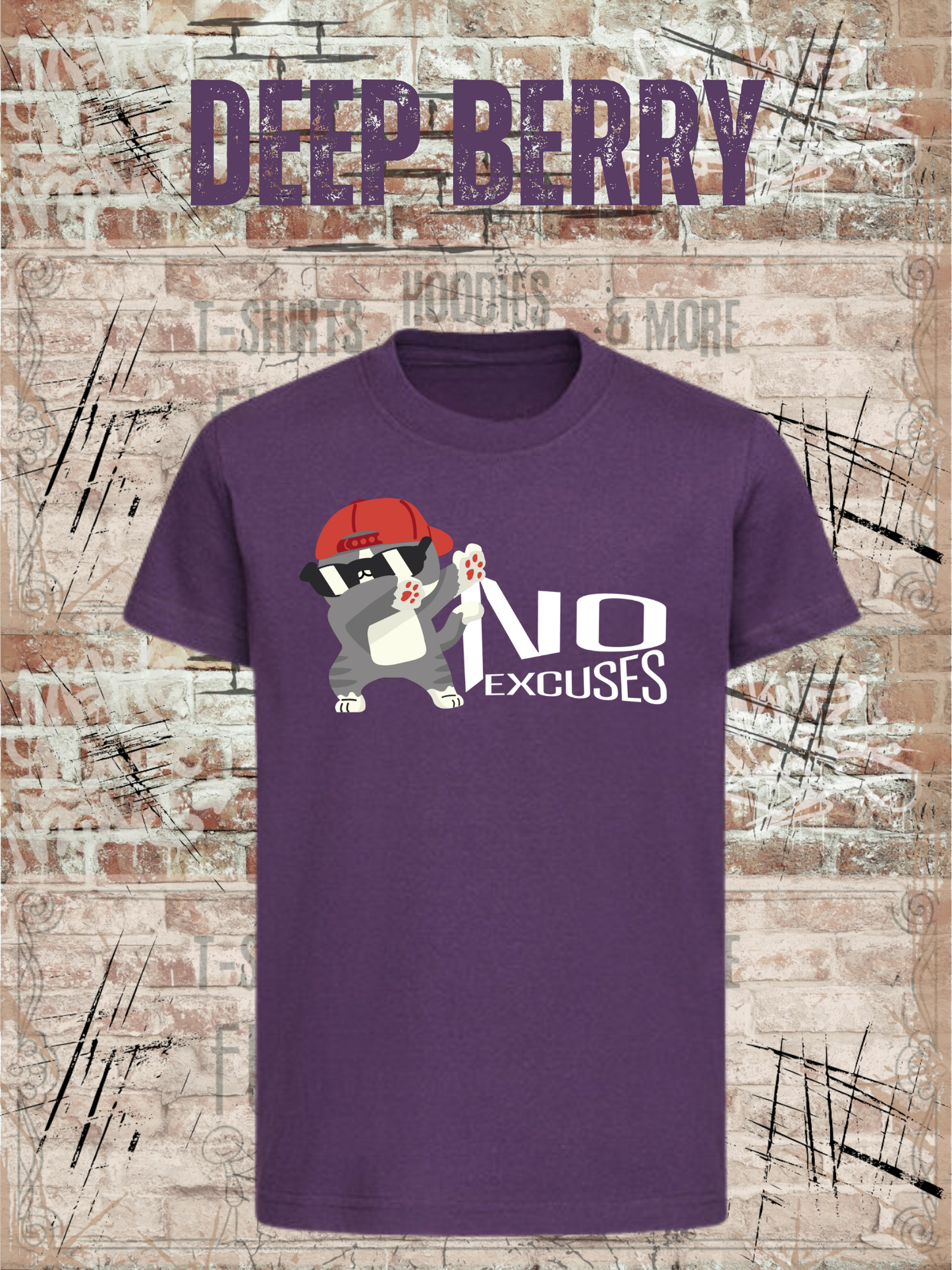 No Excuses Kinder T-Shirt – Keine Entschuldigung Lustiger Spruch Shirt Kids