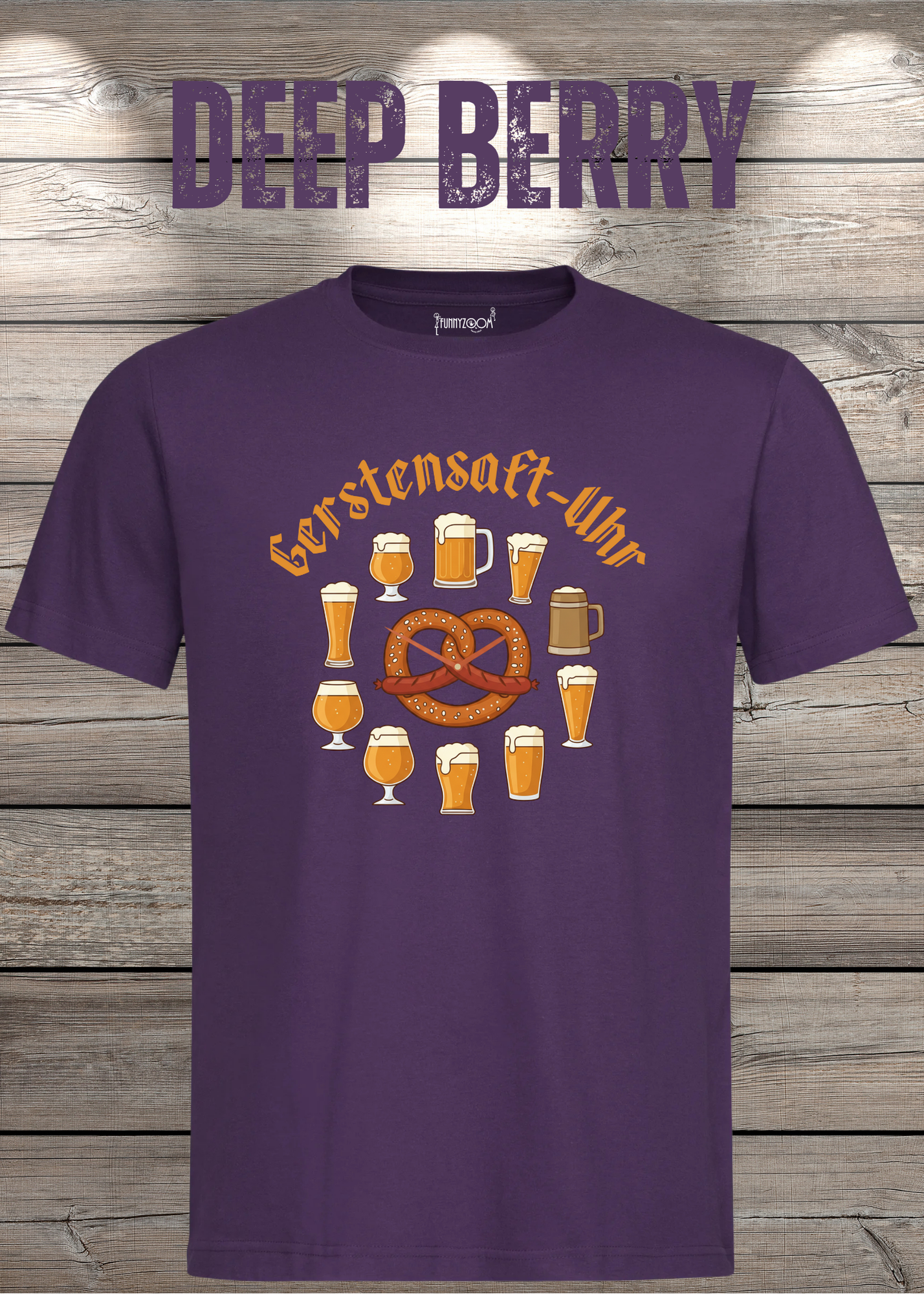 T-Shirt Gerstensaft Uhr Bieruhr Geschenkidee T-Shirt Freizeit T-Shirt Unisex in vielen Farben und Größen