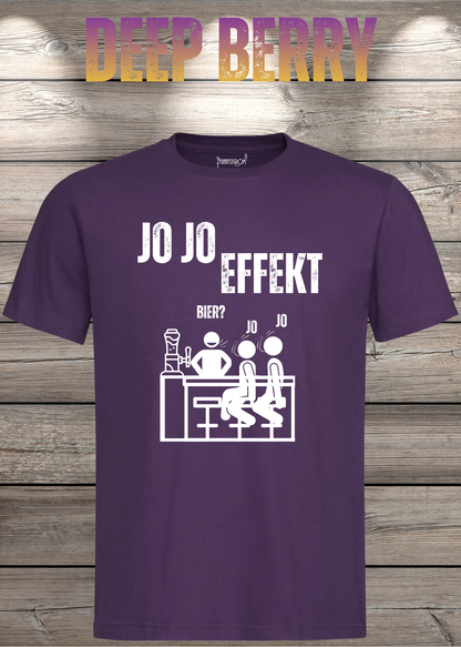 Jo Jo Effekt T-Shirt in Deep Berry.