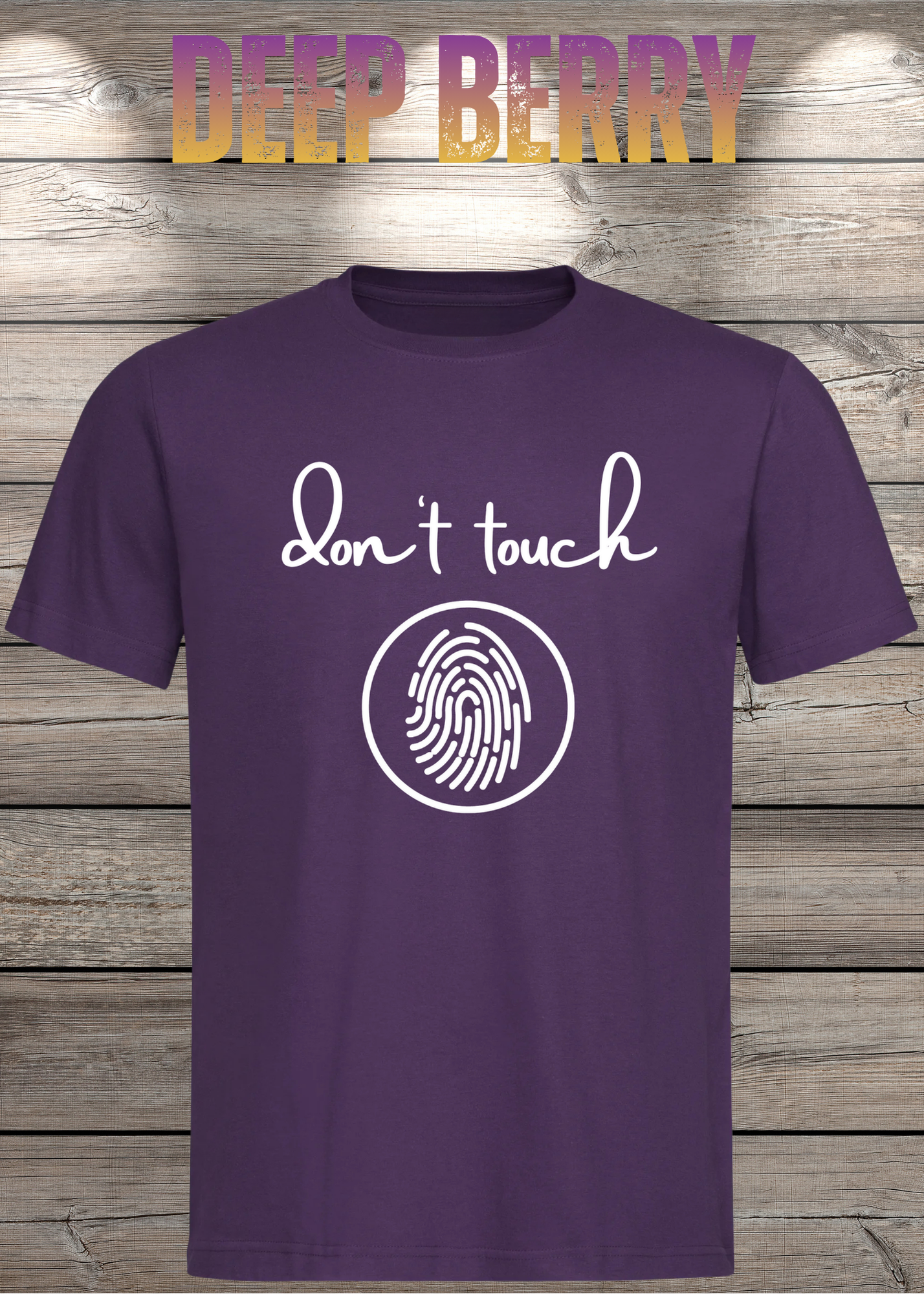 T-Shirt 'Don't touch Fingerprint' - Witziges Spruch-Shirt für Grenzensetzer