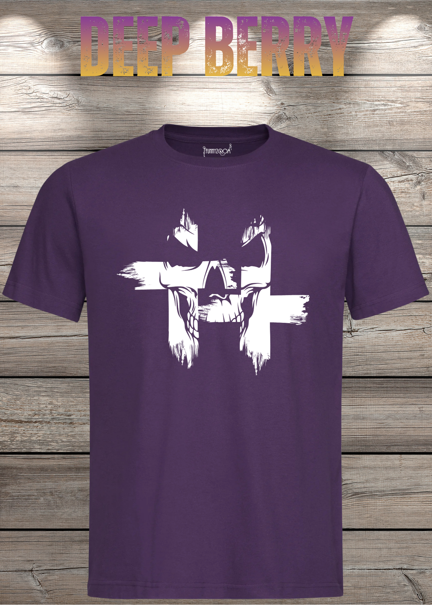 T-Shirt Kreuz Skull Totenkopf - Gothic Geschenkidee Rock Metal Style