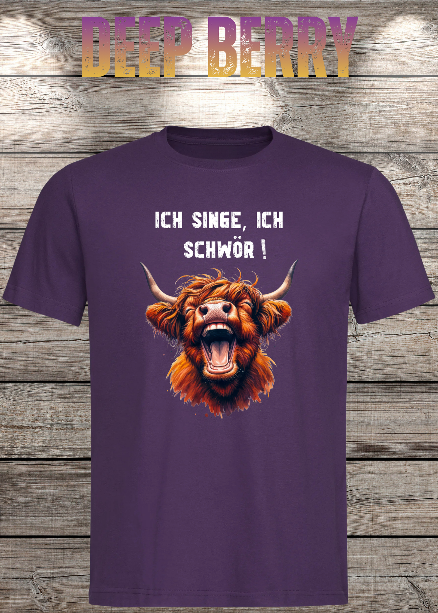 Highland Kuh Unisex T-Shirt - Ich singe, ich schwör! (Spoiler: Sie schreit!)