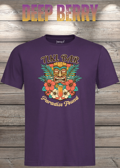 T-Shirt Tiki Bar in Deep Berry.