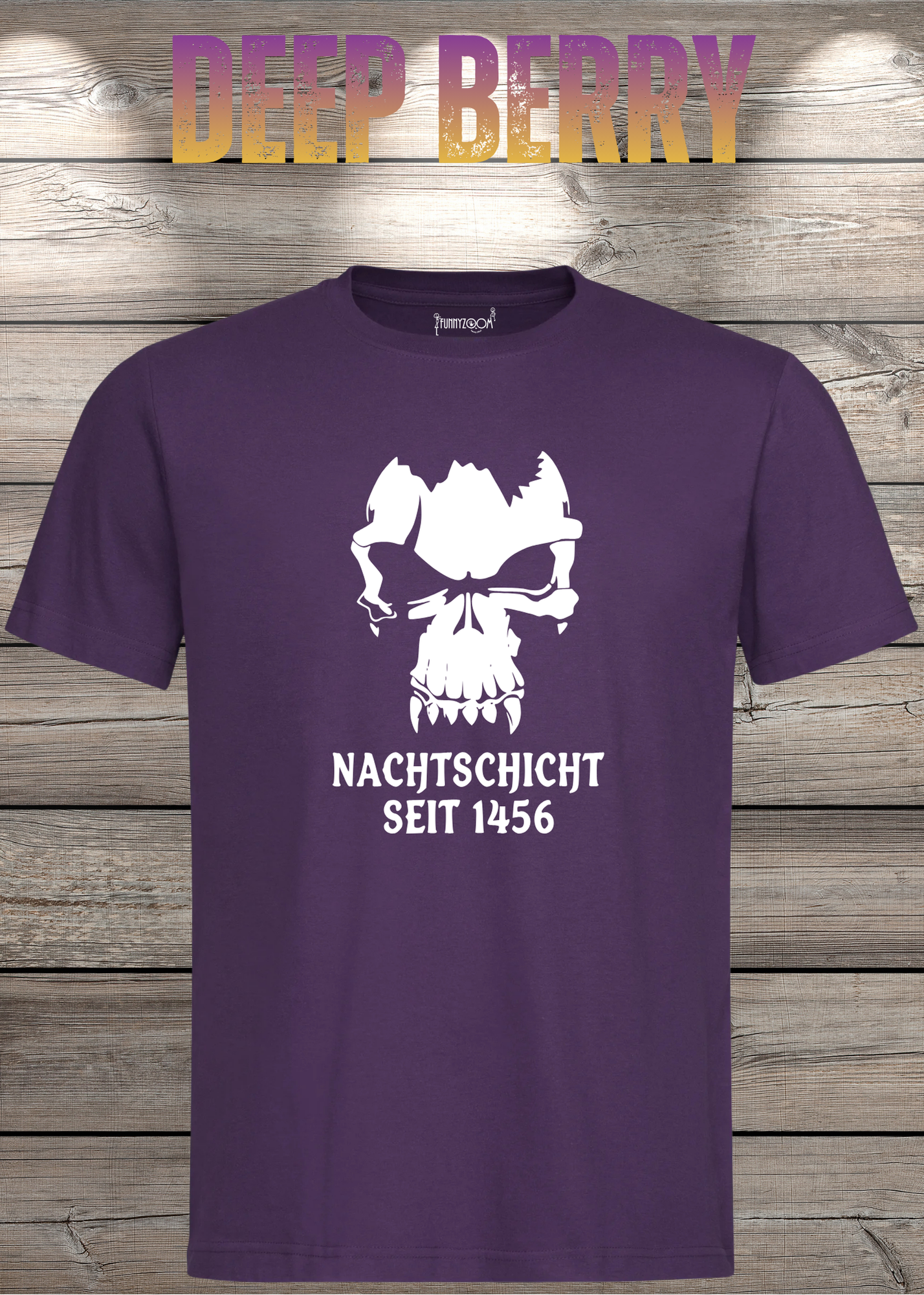 Gothic T-Shirt Skull Totenkopf Vampir Nachtschicht seit 1456 – Unisex Geschenkidee