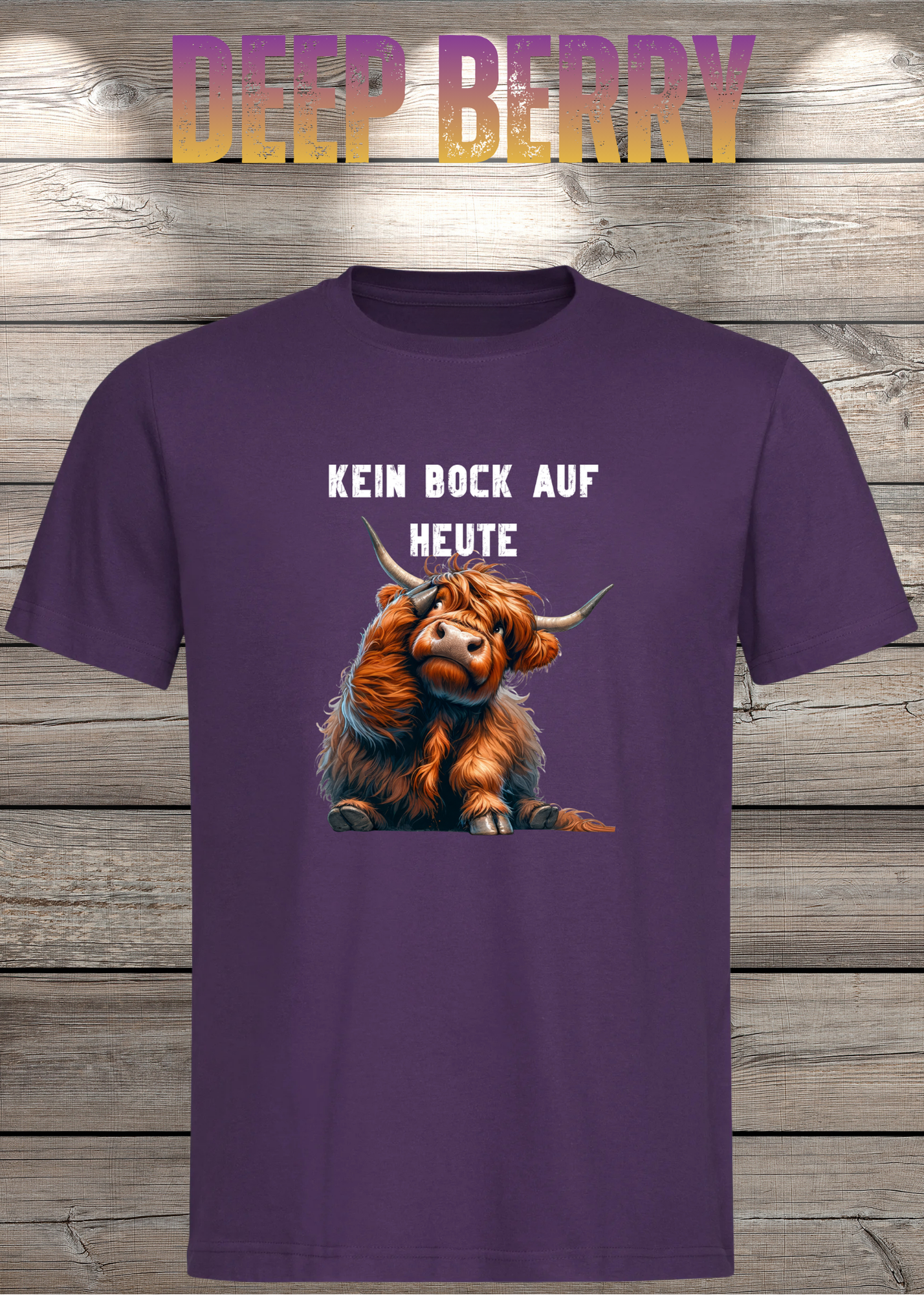 Highland Kuh Unisex T-Shirt Kein Bock auf heute - Montags-Mood
