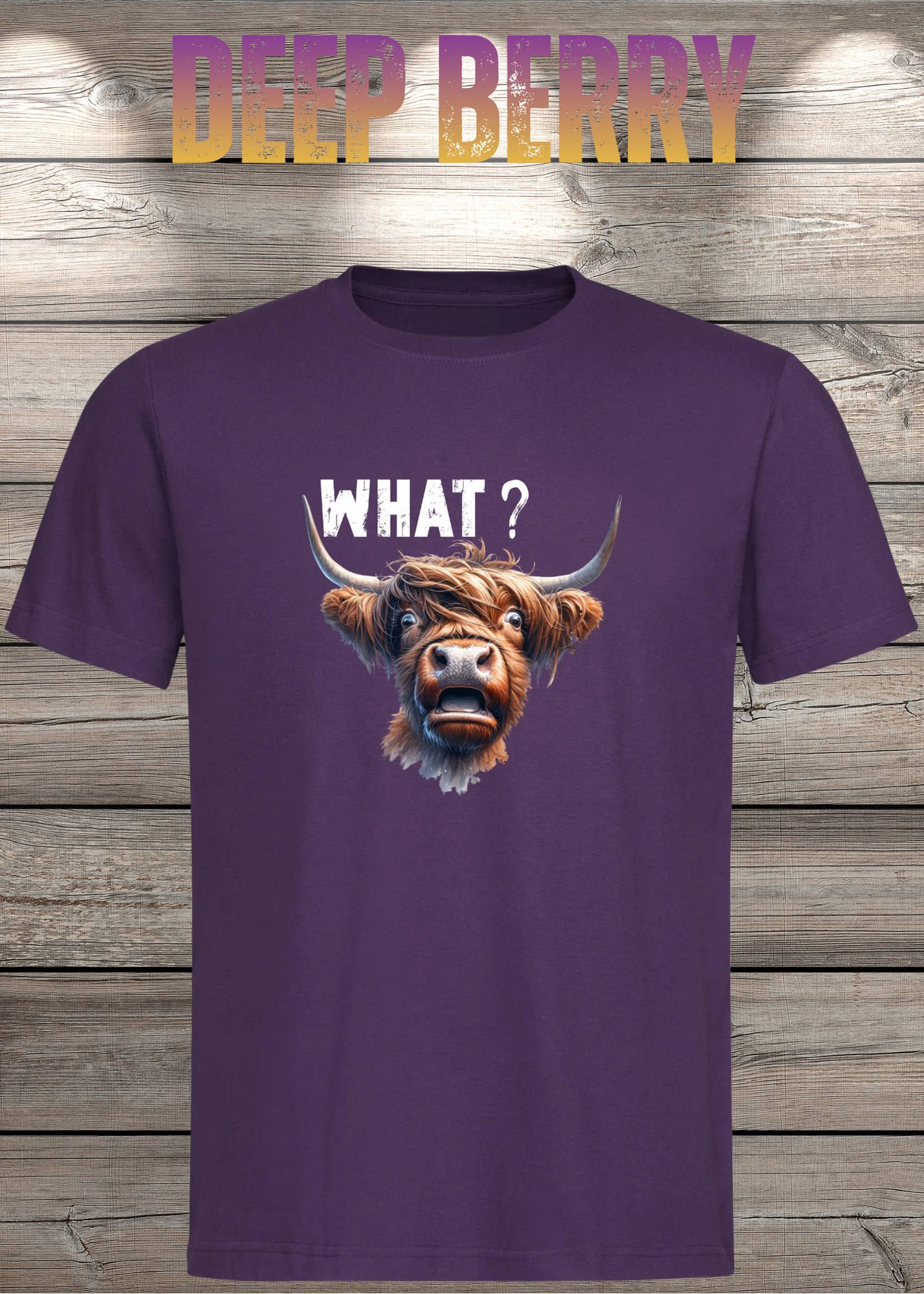 What?! Highland Kuh Unisex T-Shirt - Verwirrt aber Süß!