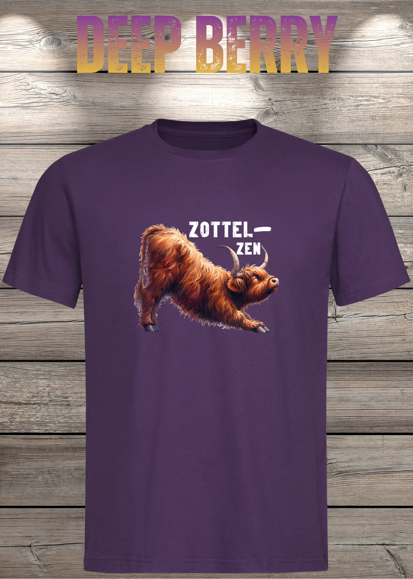 Highland Kuh Unisex T-Shirt - Zottel-Zen - Entspannte Vibes