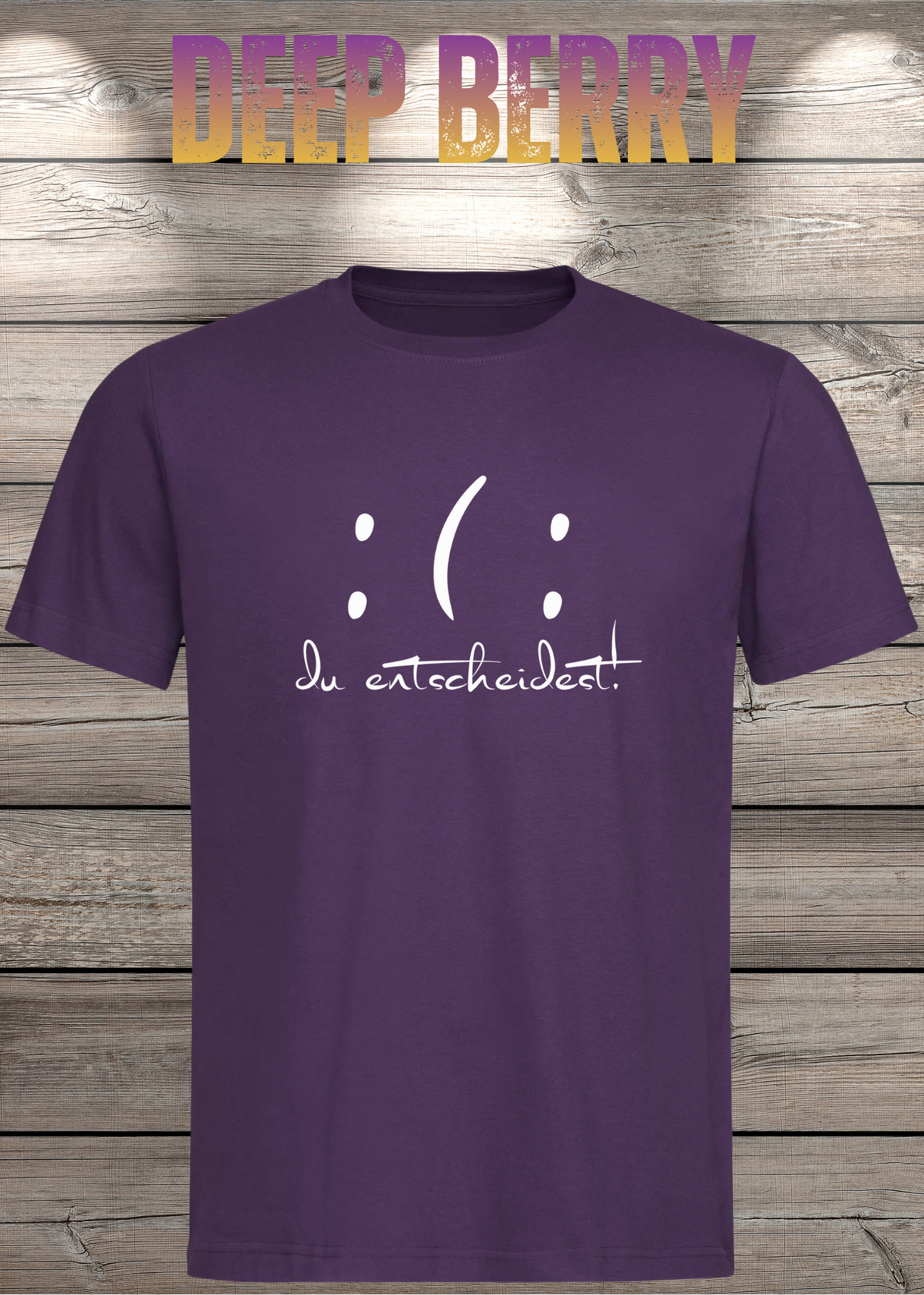 T-Shirt 'Du entscheidest' - Witziges Spruch-Shirt mit gutem & bösem Smiley
