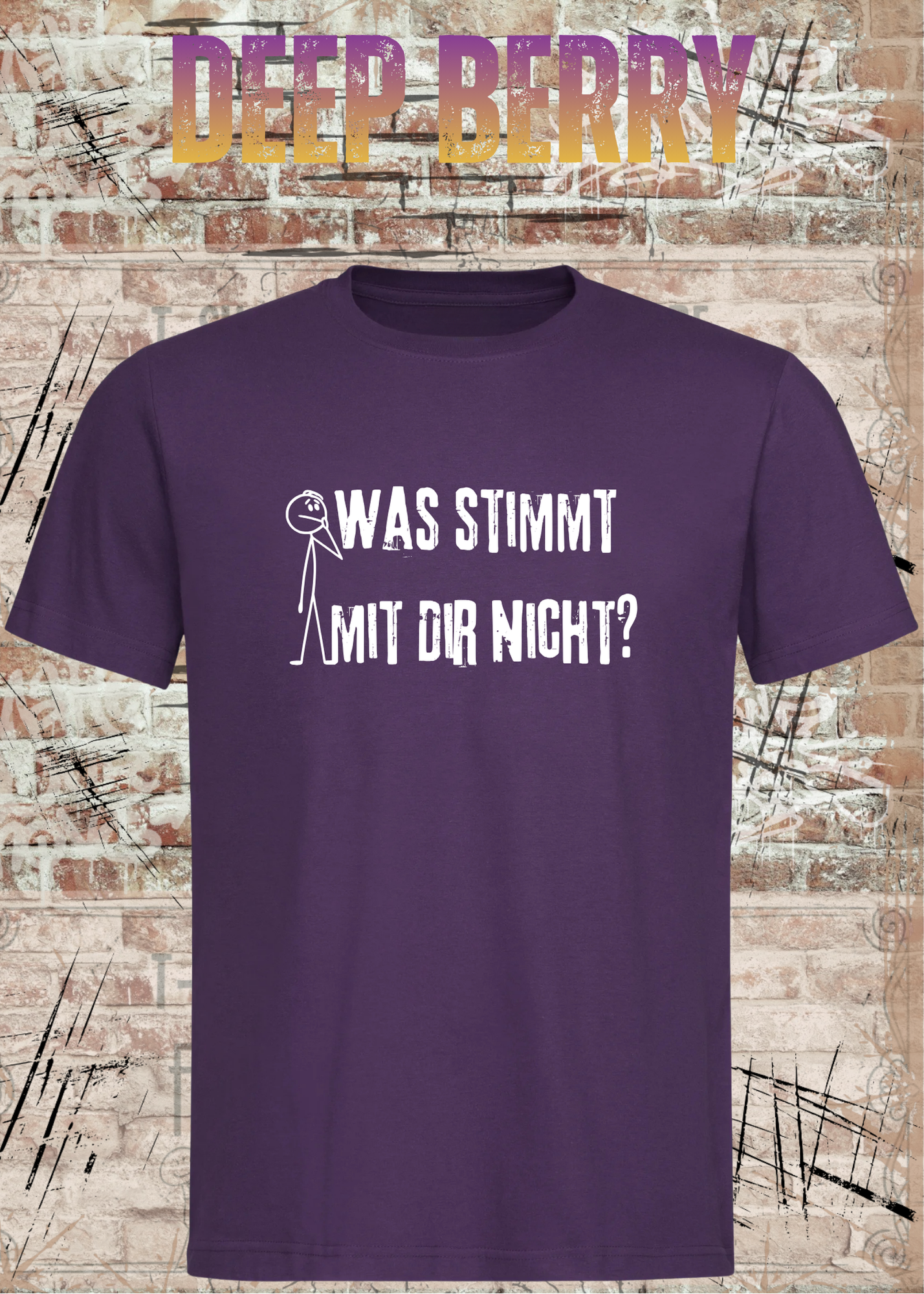 Was stimmt mit dir nicht T-Shirt – Lustiger Spruch Statement Shirt Geschenk