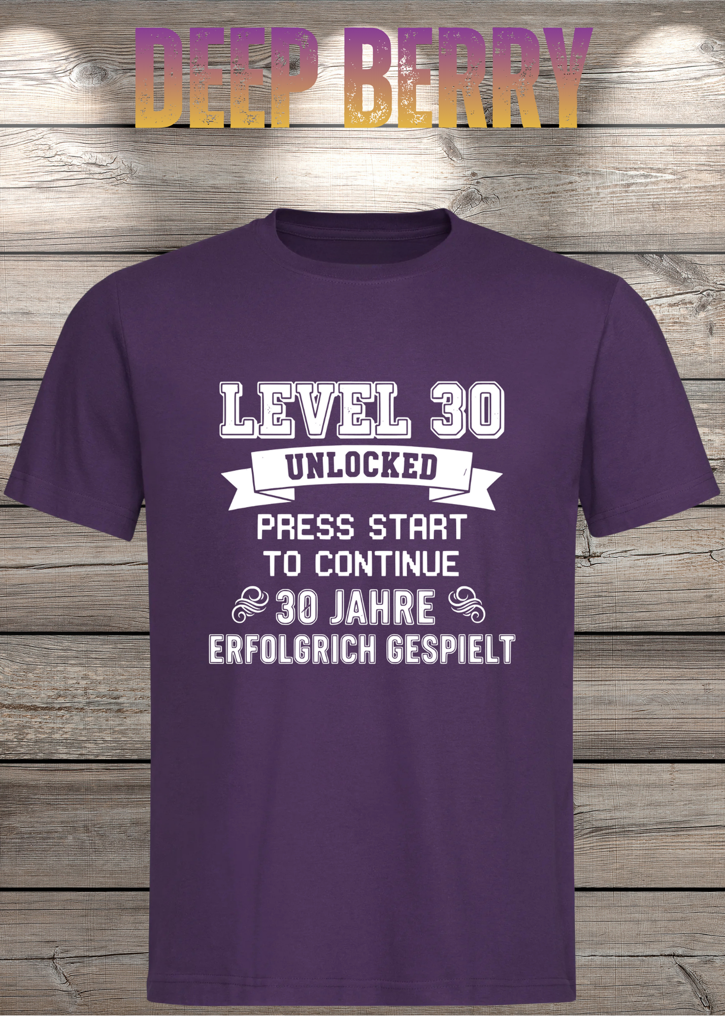 T-Shirt Unisex 'Level 30' - 30er Geburtstag Gamer-Shirt für Levelaufsteiger