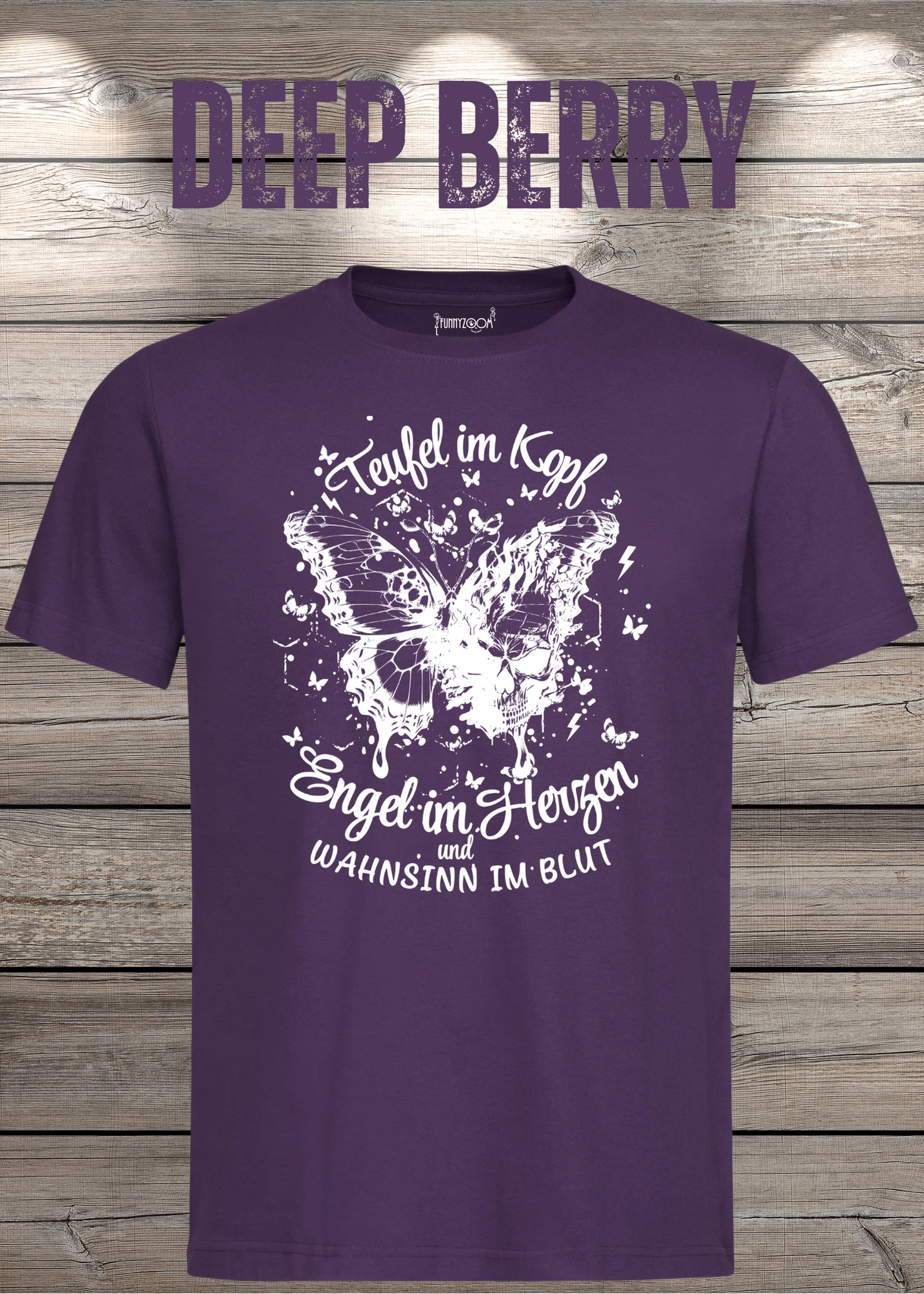 T-Shirt Teufel im Kopf Engel im Herzen Witziges T-Shirt mit Spruch Geschenkidee Unisex