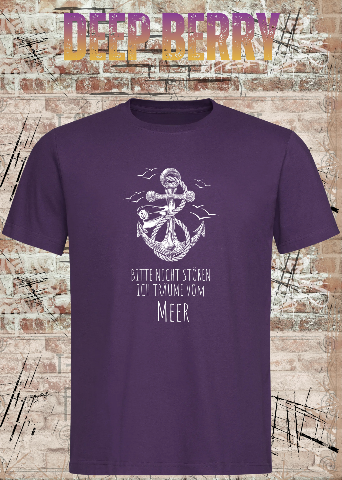 Rockiges Anker T-Shirt Herren & Damen – Bitte nicht stören ich träume vom Meer – Maritime Vintage Shirt