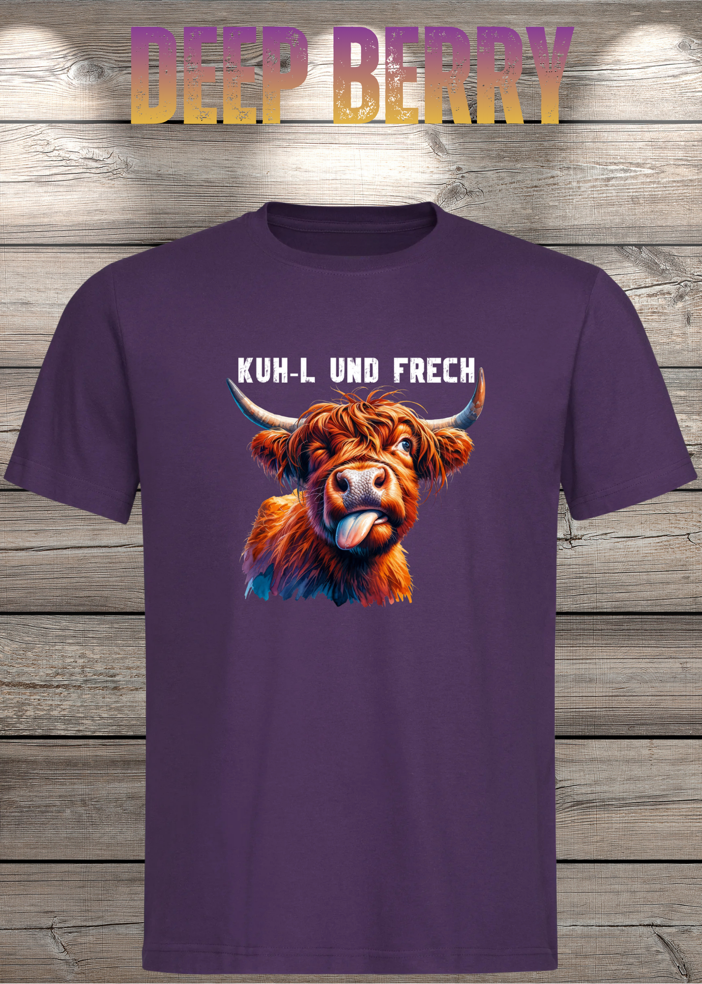 Highland Kuh Unisex T-Shirt Kuh-l und frech! Zottel-Power