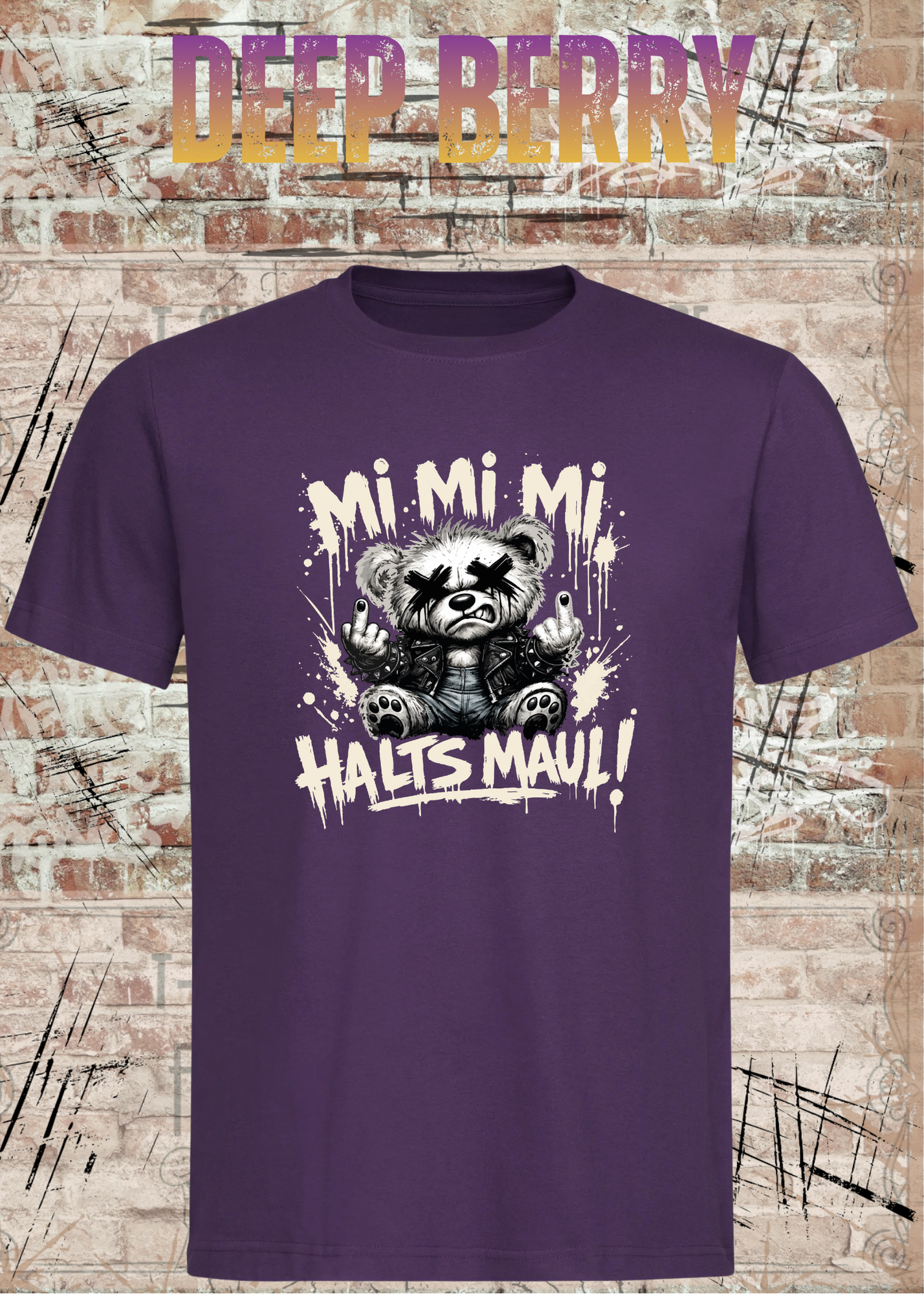 Mi Mi Mi Halt’s Maul T-Shirt – Frecher Teddy Spruch Unisex