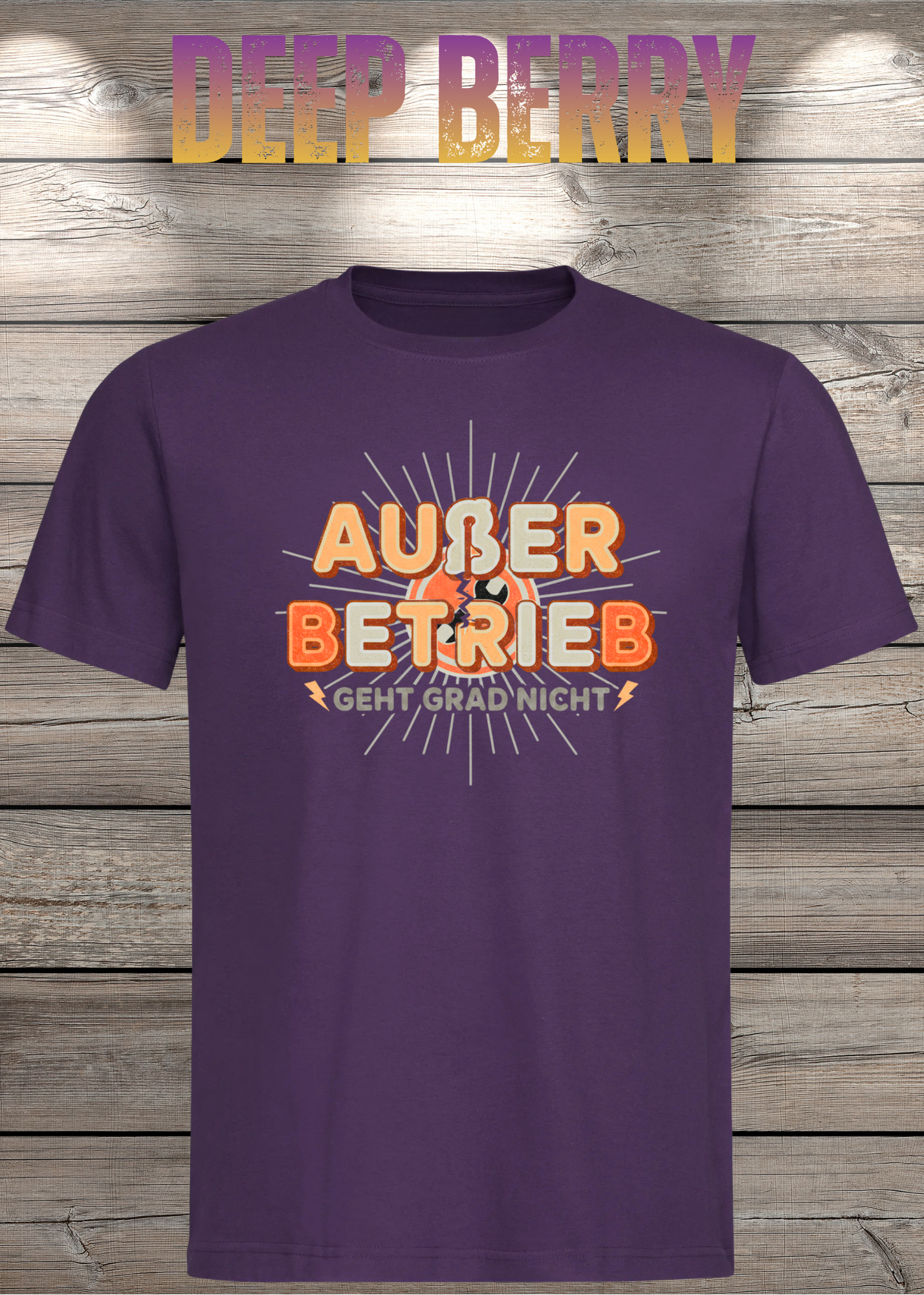 T-Shirt 'Außer Betrieb' - Witziges Spruch-Shirt für Ruhesuchende
