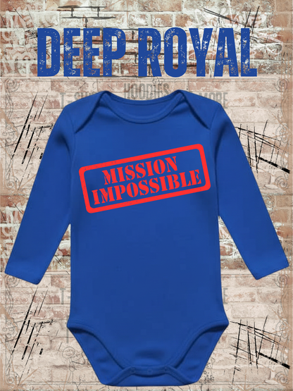 Baby Body Langarm Mission Impossible | Lustiger Agenten Babybody | Geschenk zur Geburt