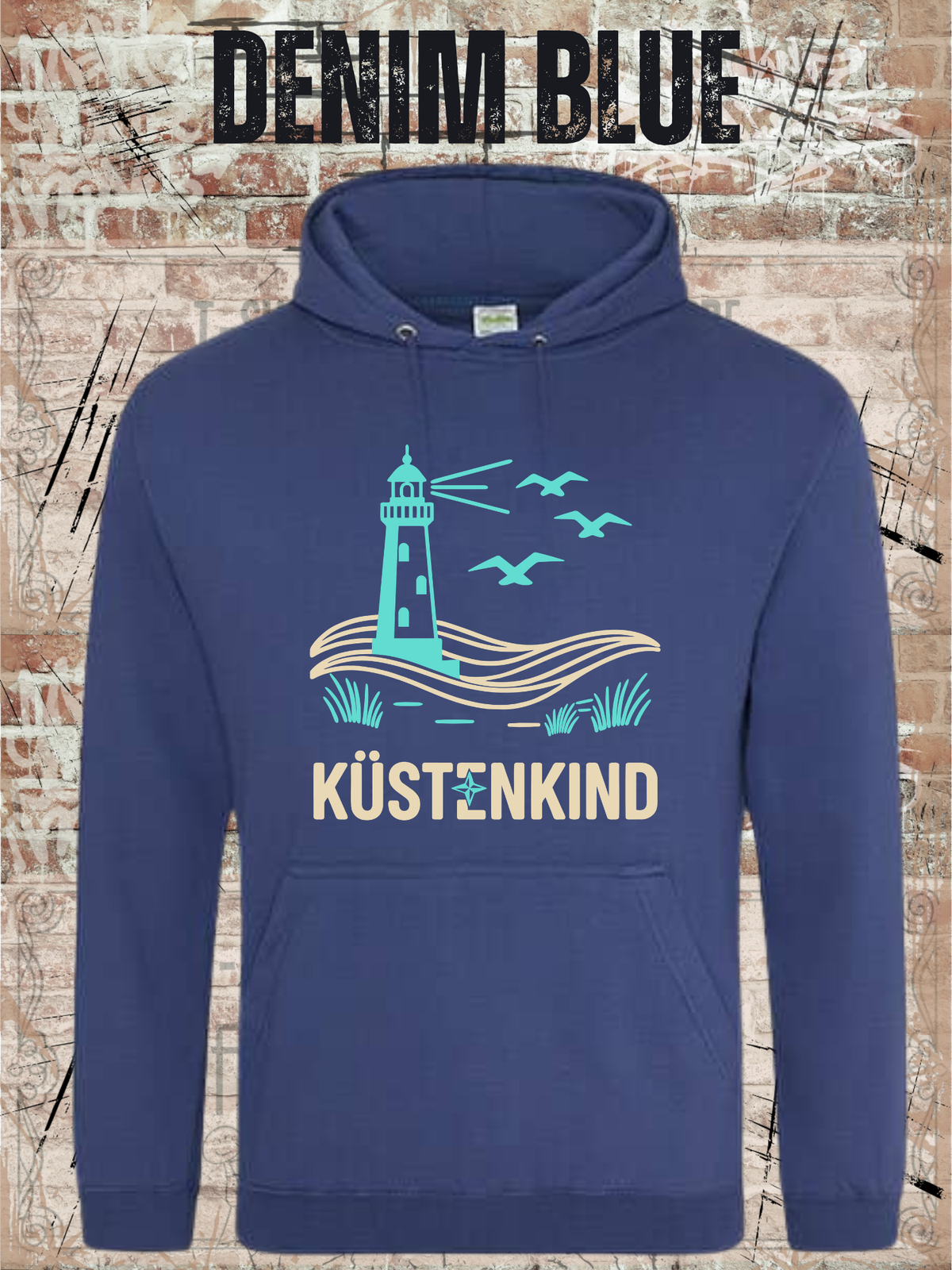 Küstenkind Hoodie mit Leuchtturm – Unisex