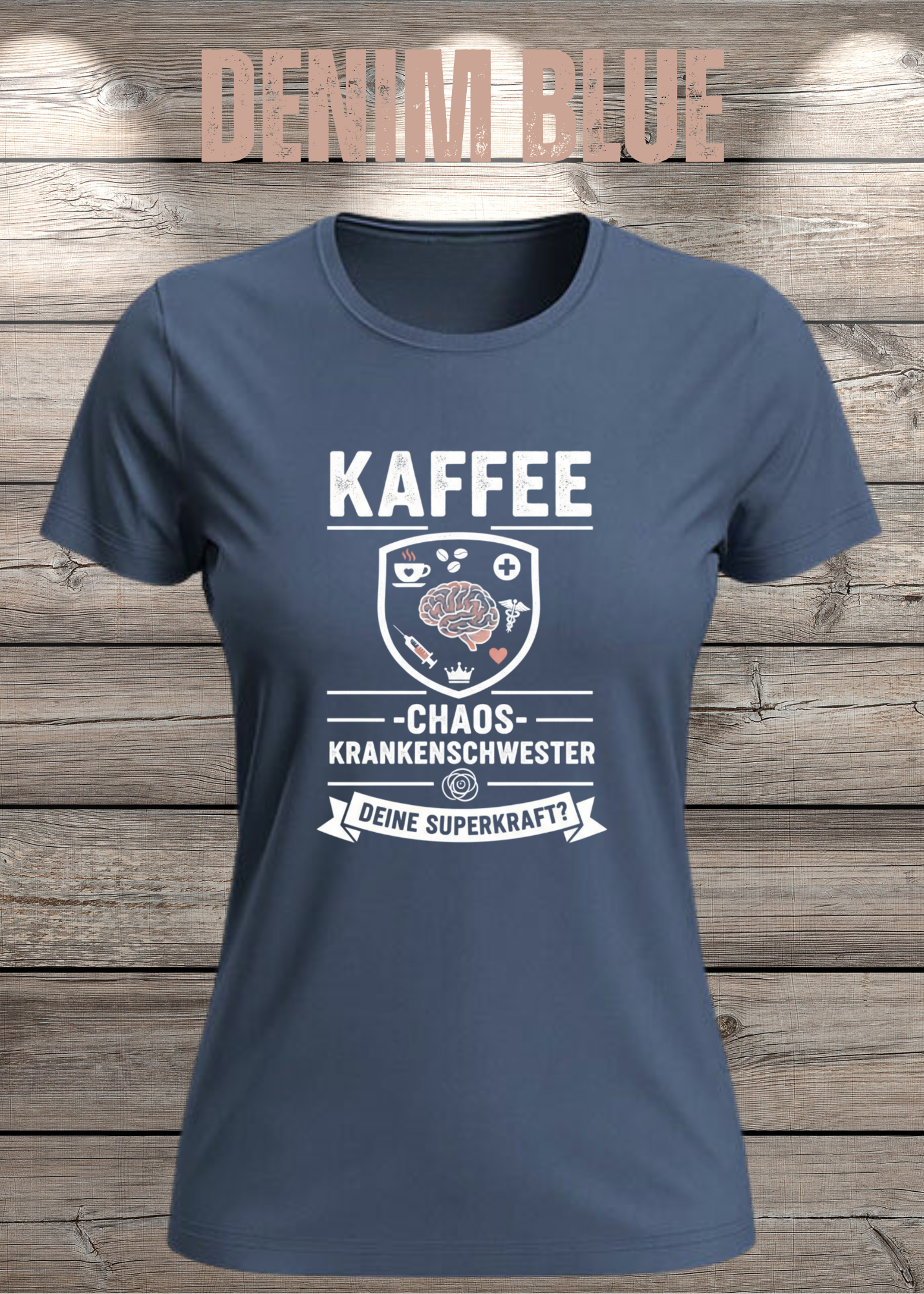 Krankenschwester T-Shirt - Kaffee Chaos Superkraft - Lustiges Geschenk