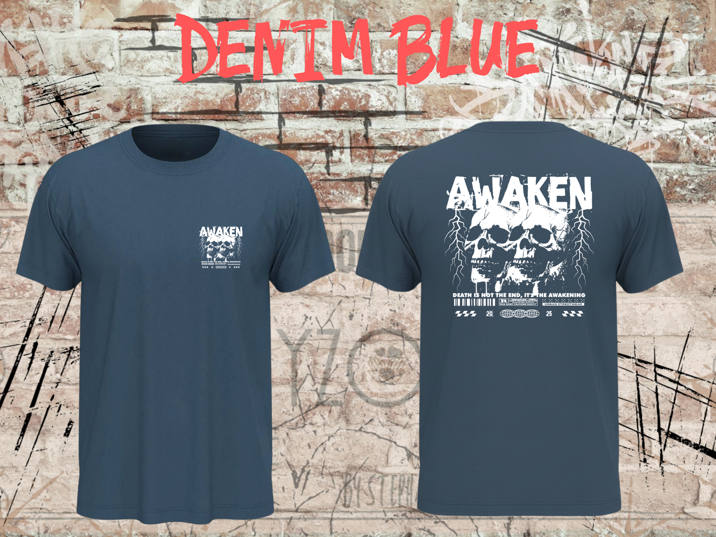 Awaken the Death - Gothic Skull T-Shirt mit Totenkopf