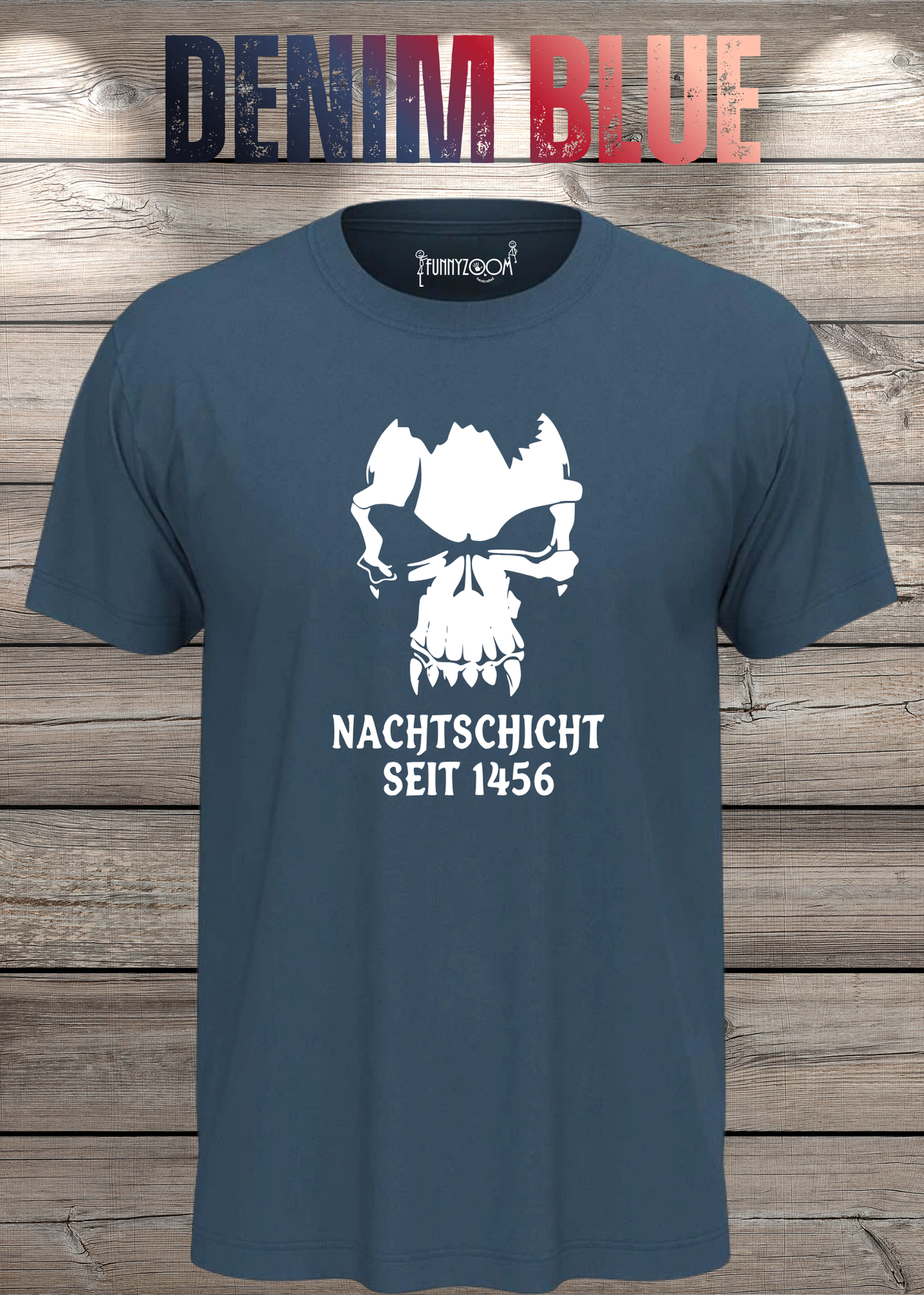 Gothic T-Shirt Skull Totenkopf Vampir Nachtschicht seit 1456 – Unisex Geschenkidee