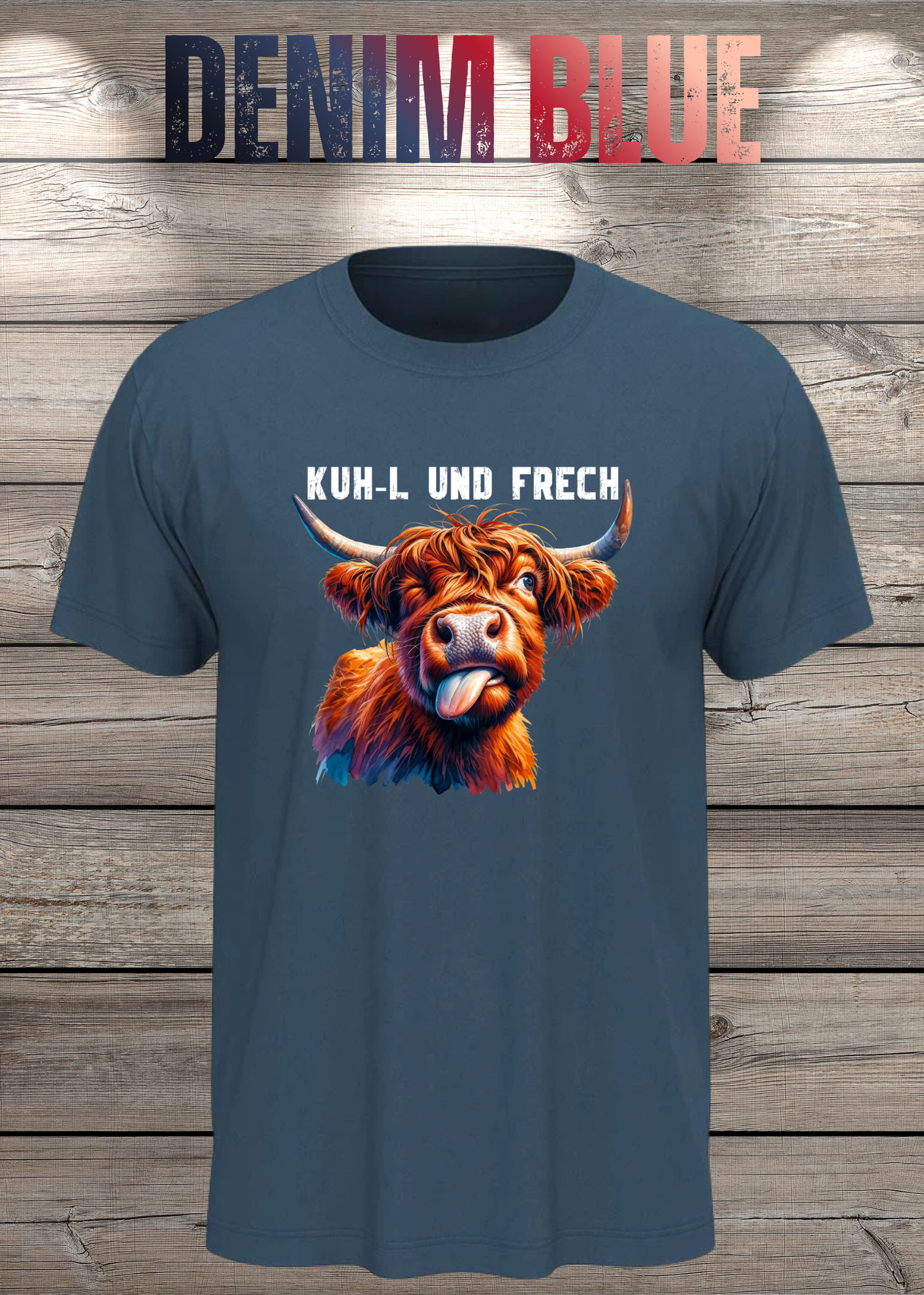Highland Kuh Unisex T-Shirt Kuh-l und frech! Zottel-Power
