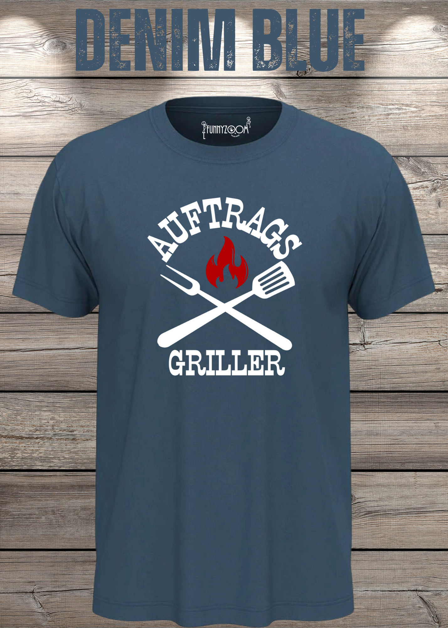 T-Shirt Auftrags-Griller Geschenkidee für Grillmeister Witziges T-Shirt mit Spruch Lustiges Unisex T-Shirt BBQ