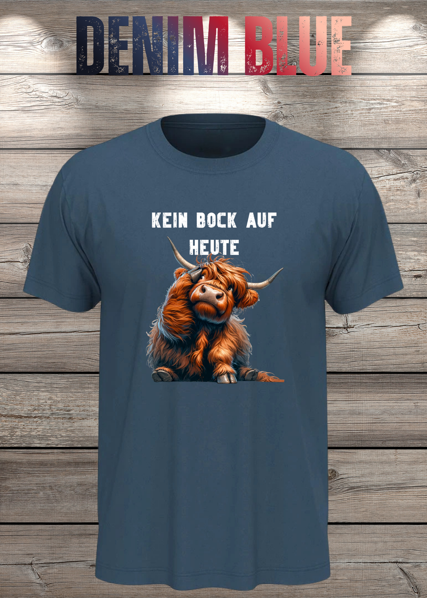 Highland Kuh Unisex T-Shirt Kein Bock auf heute - Montags-Mood