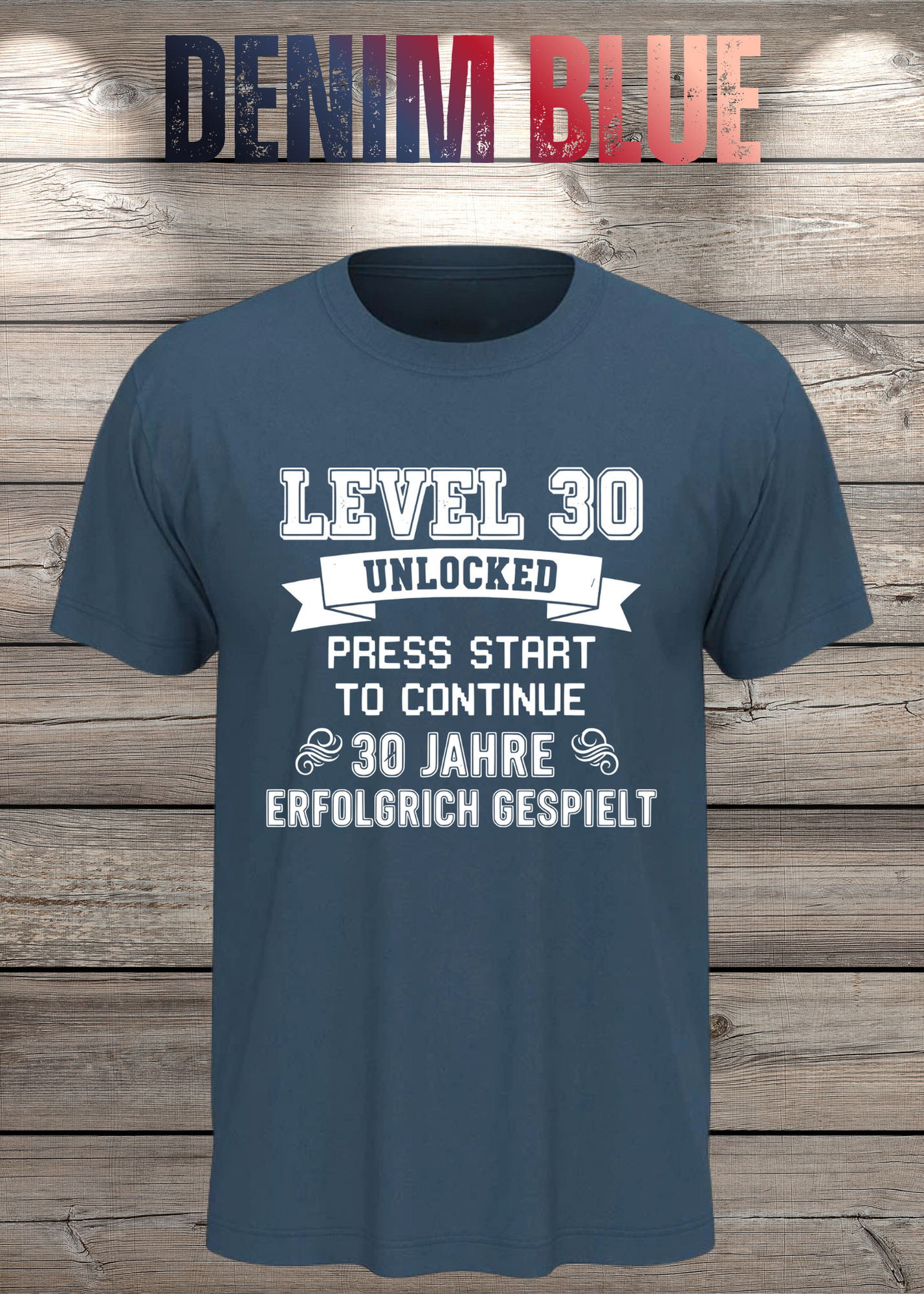 T-Shirt Unisex 'Level 30' - 30er Geburtstag Gamer-Shirt für Levelaufsteiger