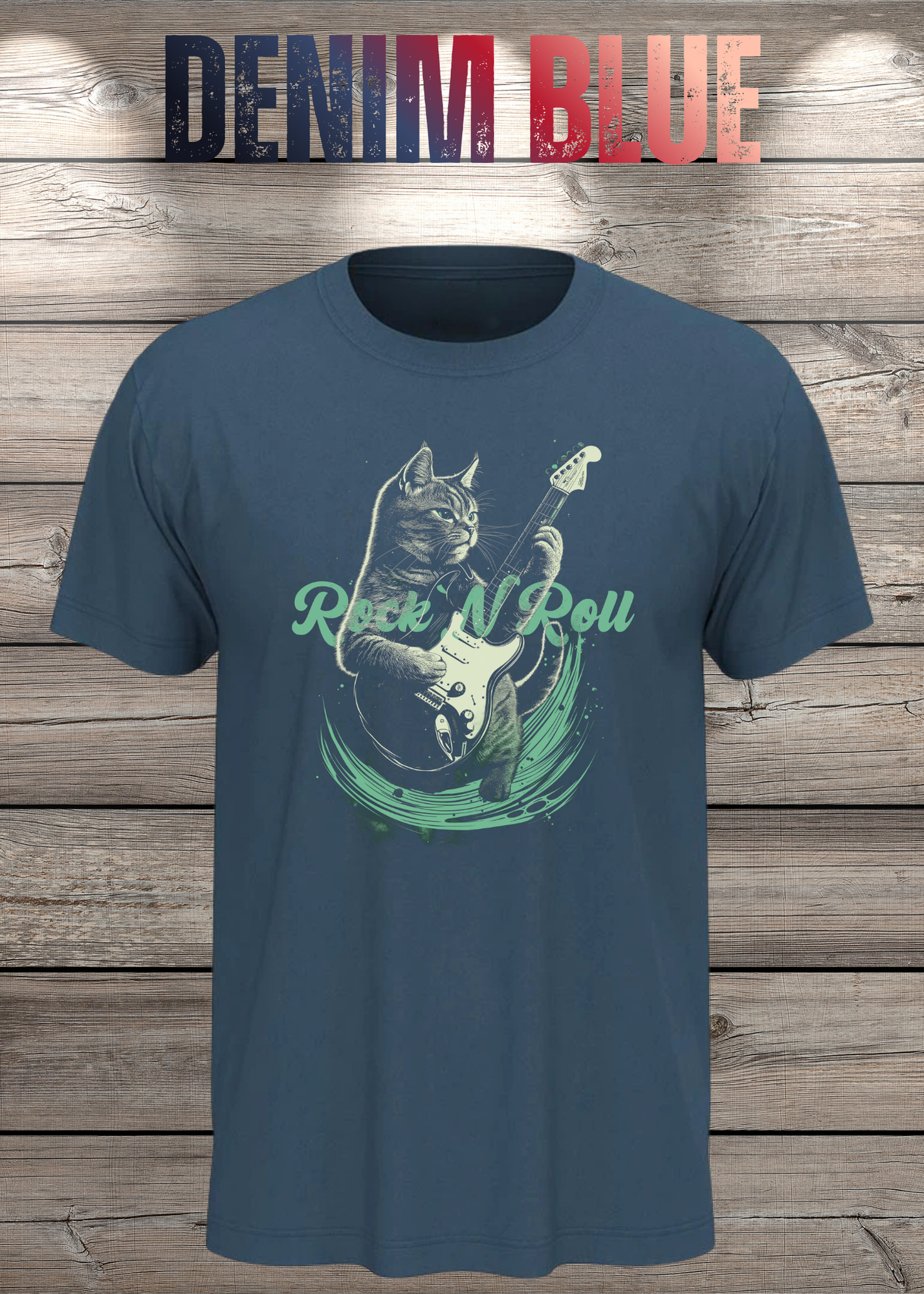Katzenrocker - Rock n Roll Unisex T-Shirt für Musikliebhaber