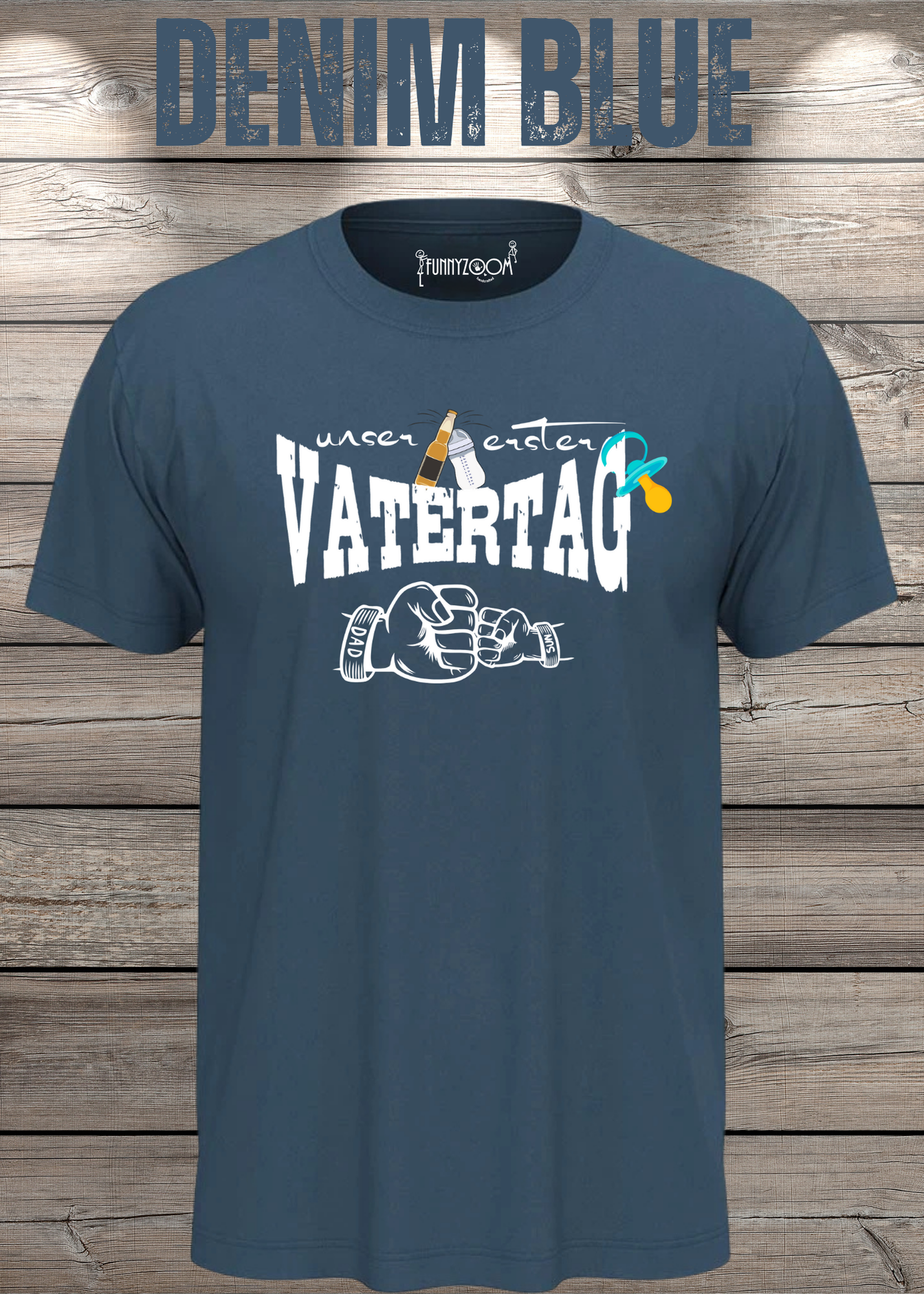 Herren T-Shirt für Papas mit Jungs Unser erster Vatertag Partnerschirt Vater Sohn T-Shirt Geschenkidee Witziges Papa T-Shirt