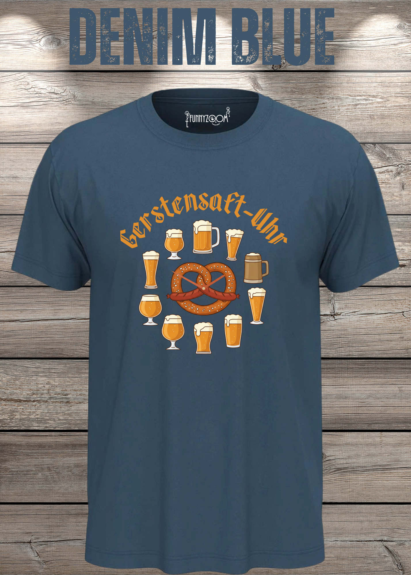 T-Shirt Gerstensaft Uhr Bieruhr Geschenkidee T-Shirt Freizeit T-Shirt Unisex in vielen Farben und Größen