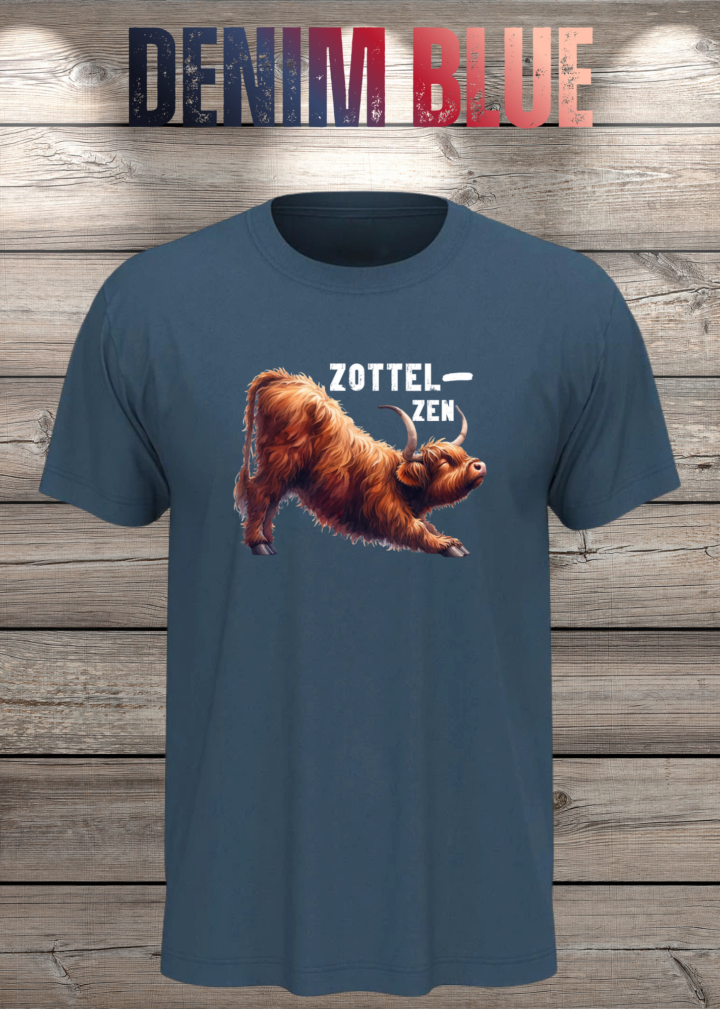 Highland Kuh Unisex T-Shirt - Zottel-Zen - Entspannte Vibes