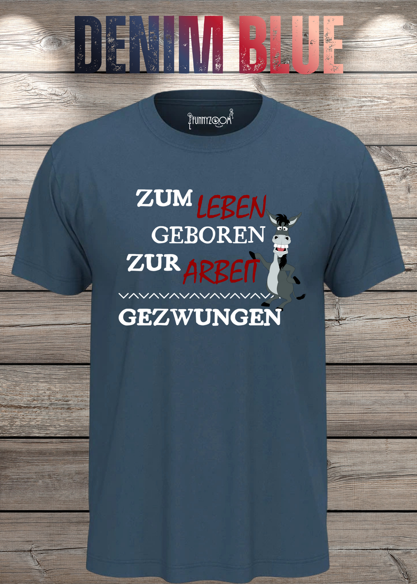 T-Shirt 'Zum Leben geboren zur Arbeit gezwungen' - Witziges Geschenk Unisex