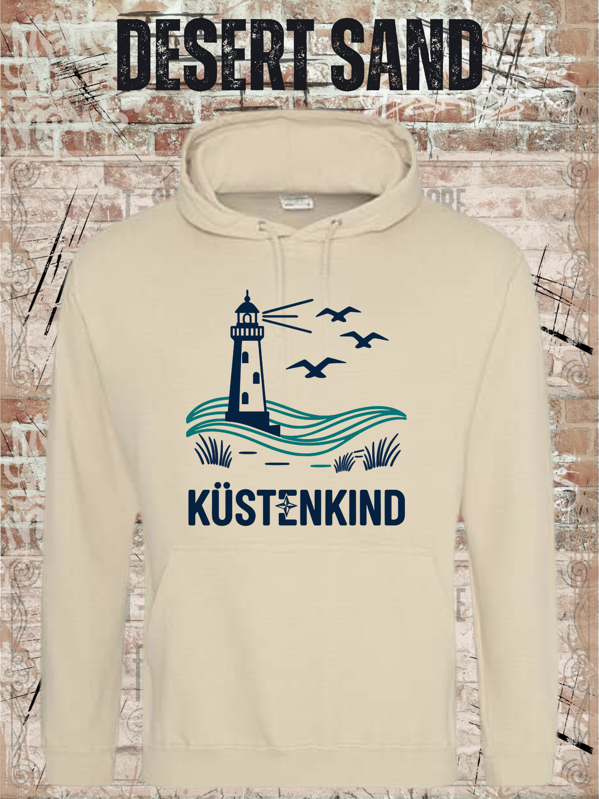 Küstenkind Hoodie mit Leuchtturm – Unisex