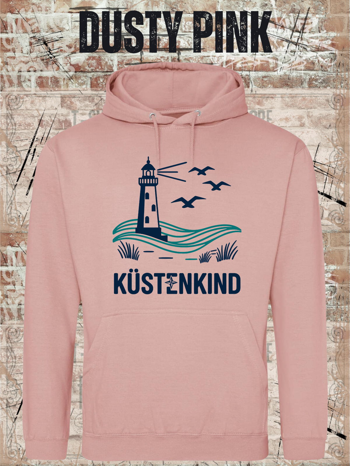 Küstenkind Hoodie mit Leuchtturm – Unisex