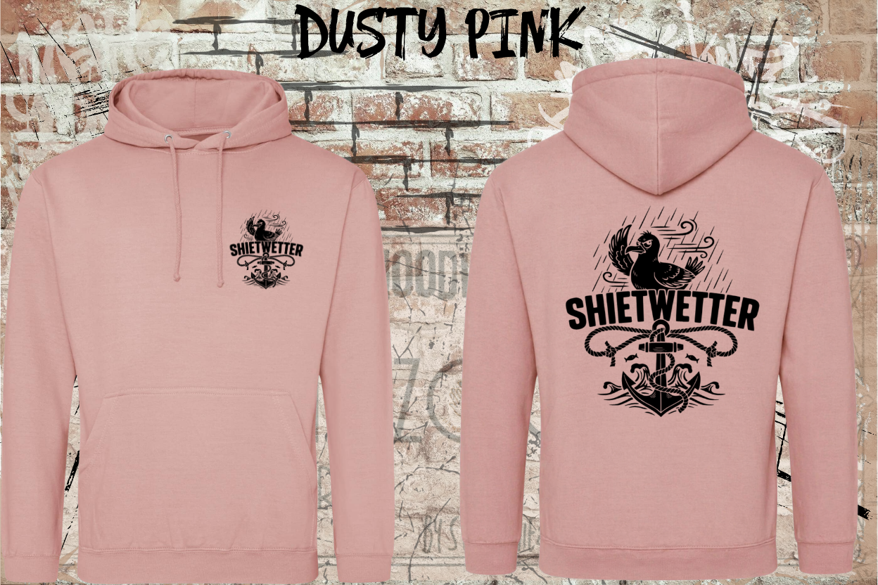 Unisex Hoodie Shietwetter Möwe Meer Anker Norddeutsch