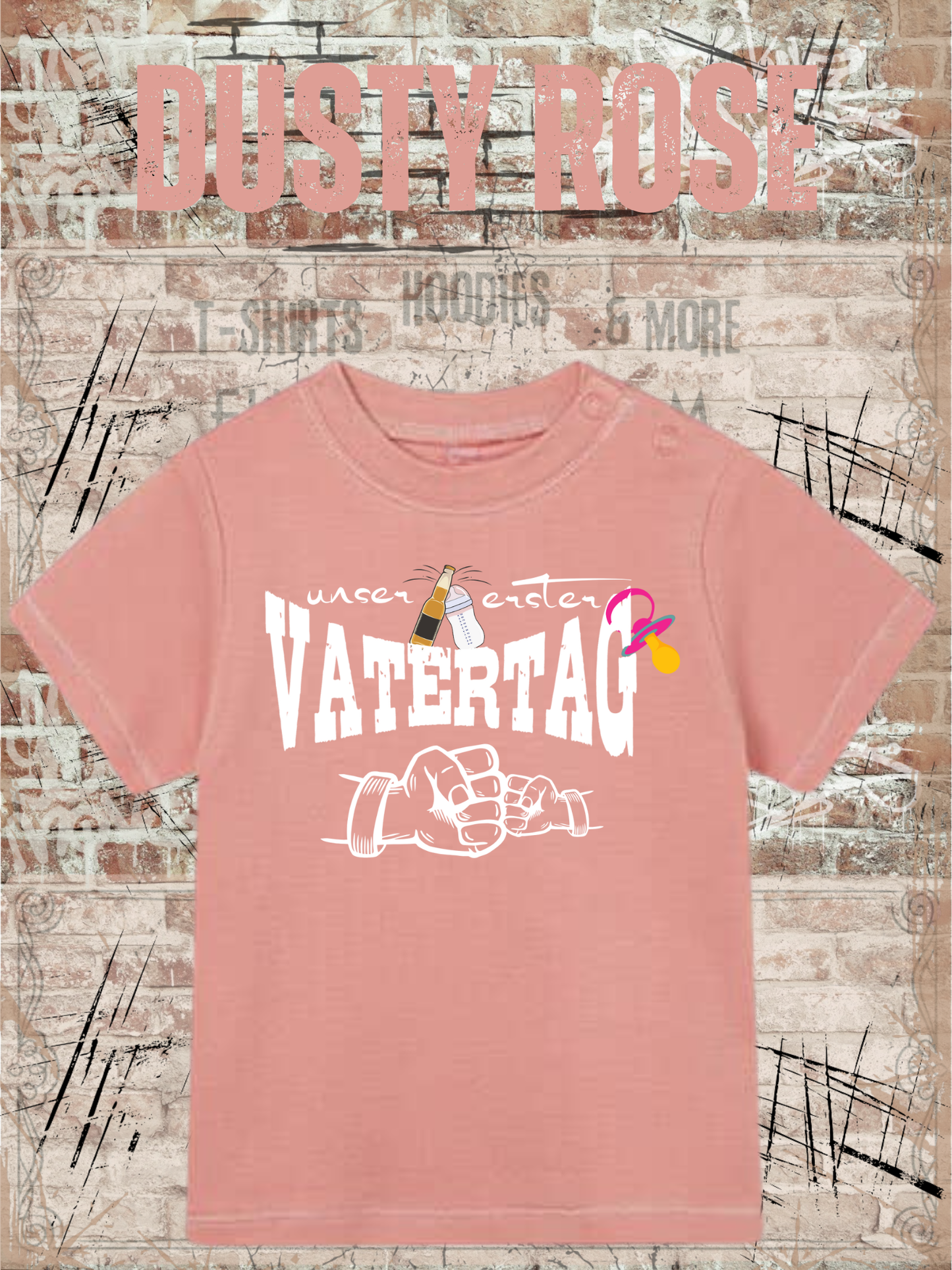 Baby Maedchen T-Shirt Unser erster Vatertag Suesse Geschenkidee Papa Witziges Baby Shirt