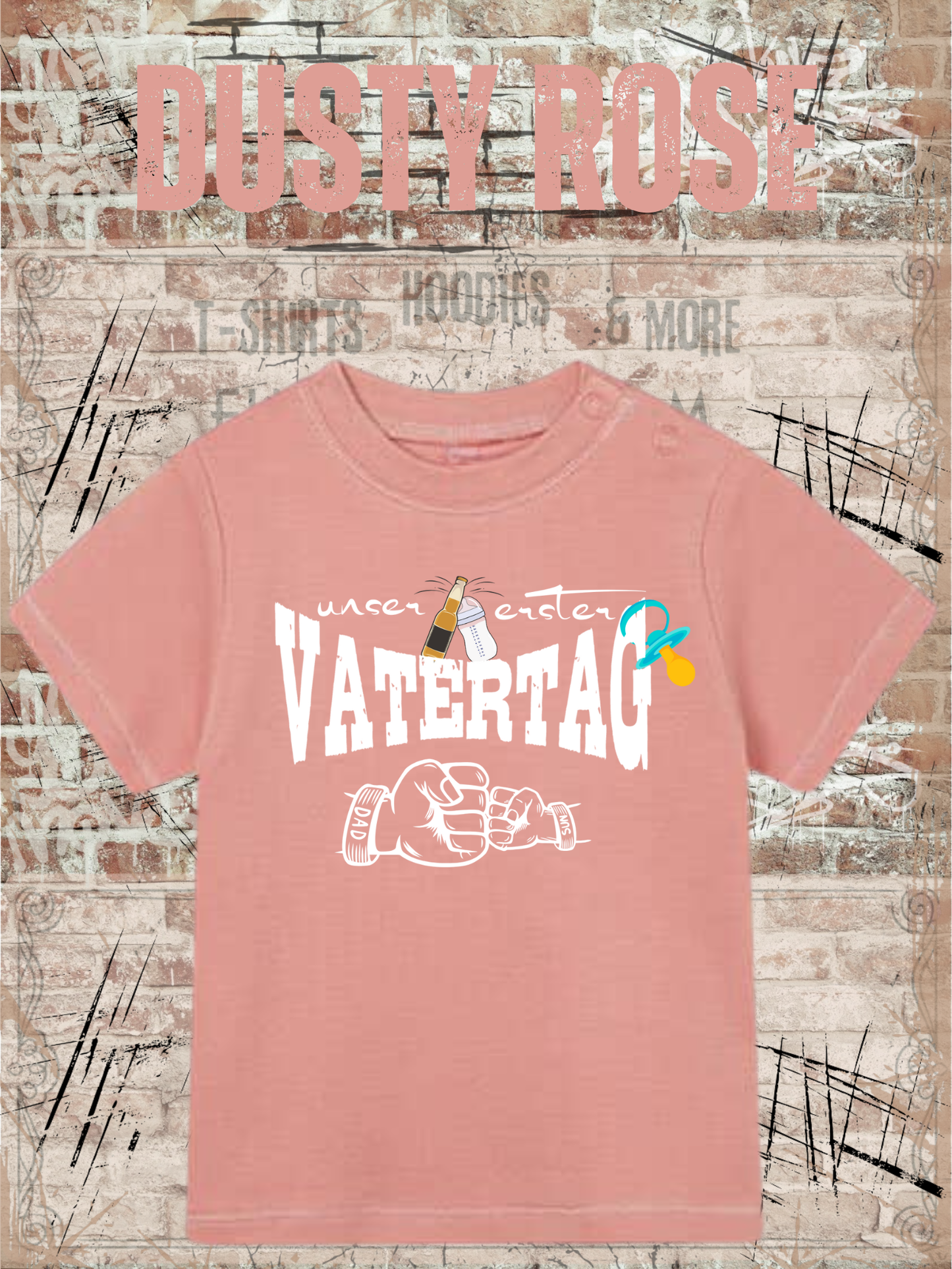Baby Jungen T-Shirt Unser erster Vatertag Süße Geschenkidee Papa Witziges Baby Shirt