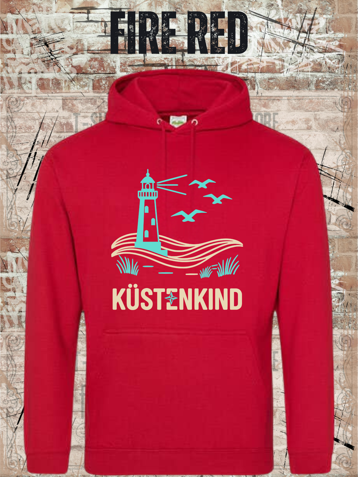 Küstenkind Hoodie mit Leuchtturm – Unisex
