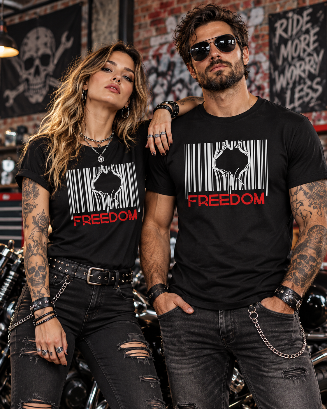 Freedom – Rockiges Statement T-Shirt | Biker & Freiheit | FunnyZoom
