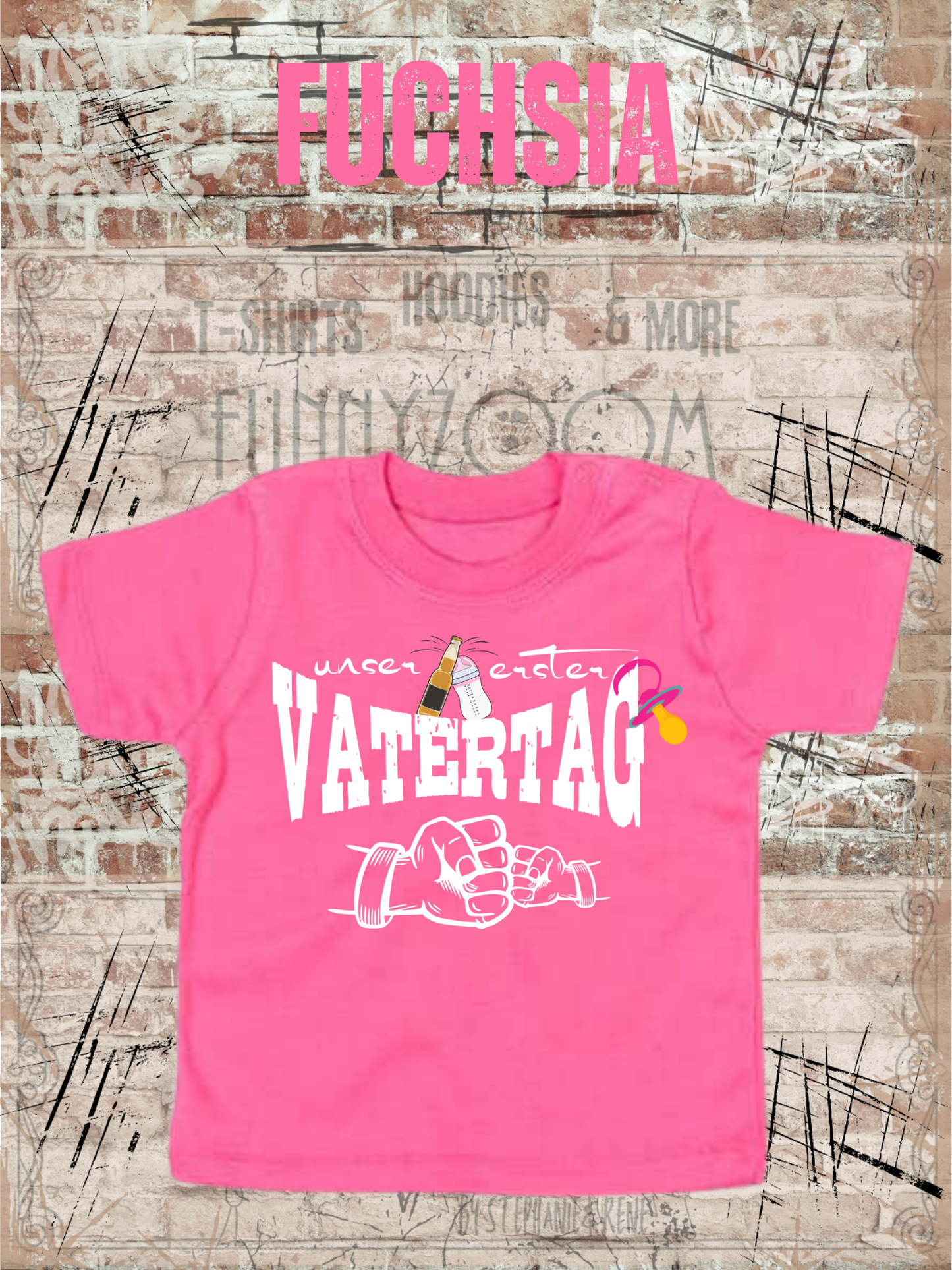 Baby Maedchen T-Shirt Unser erster Vatertag Suesse Geschenkidee Papa Witziges Baby Shirt